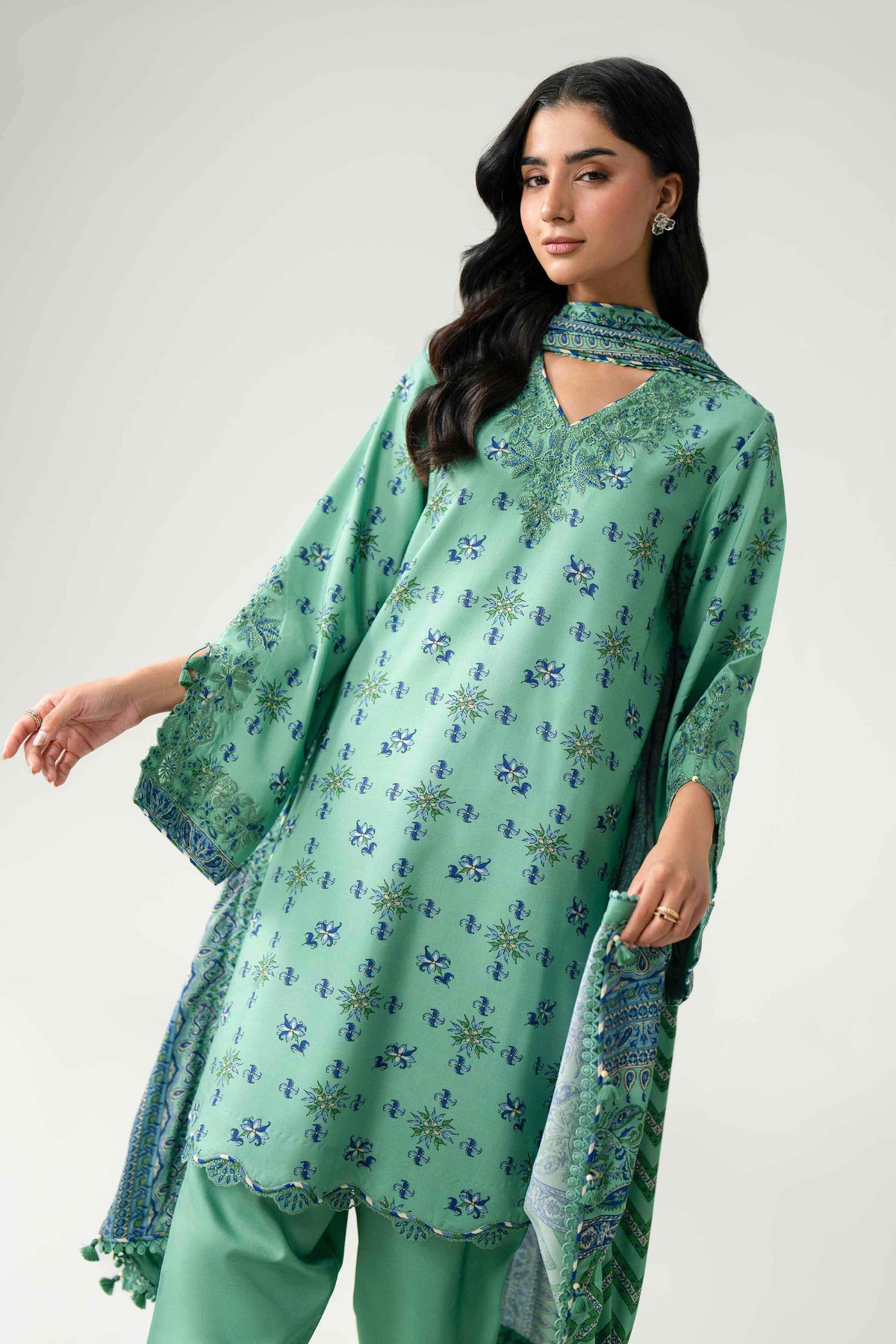 3 Piece - Printed Embroidered Suit - U3PE-NISHA26WV1-2