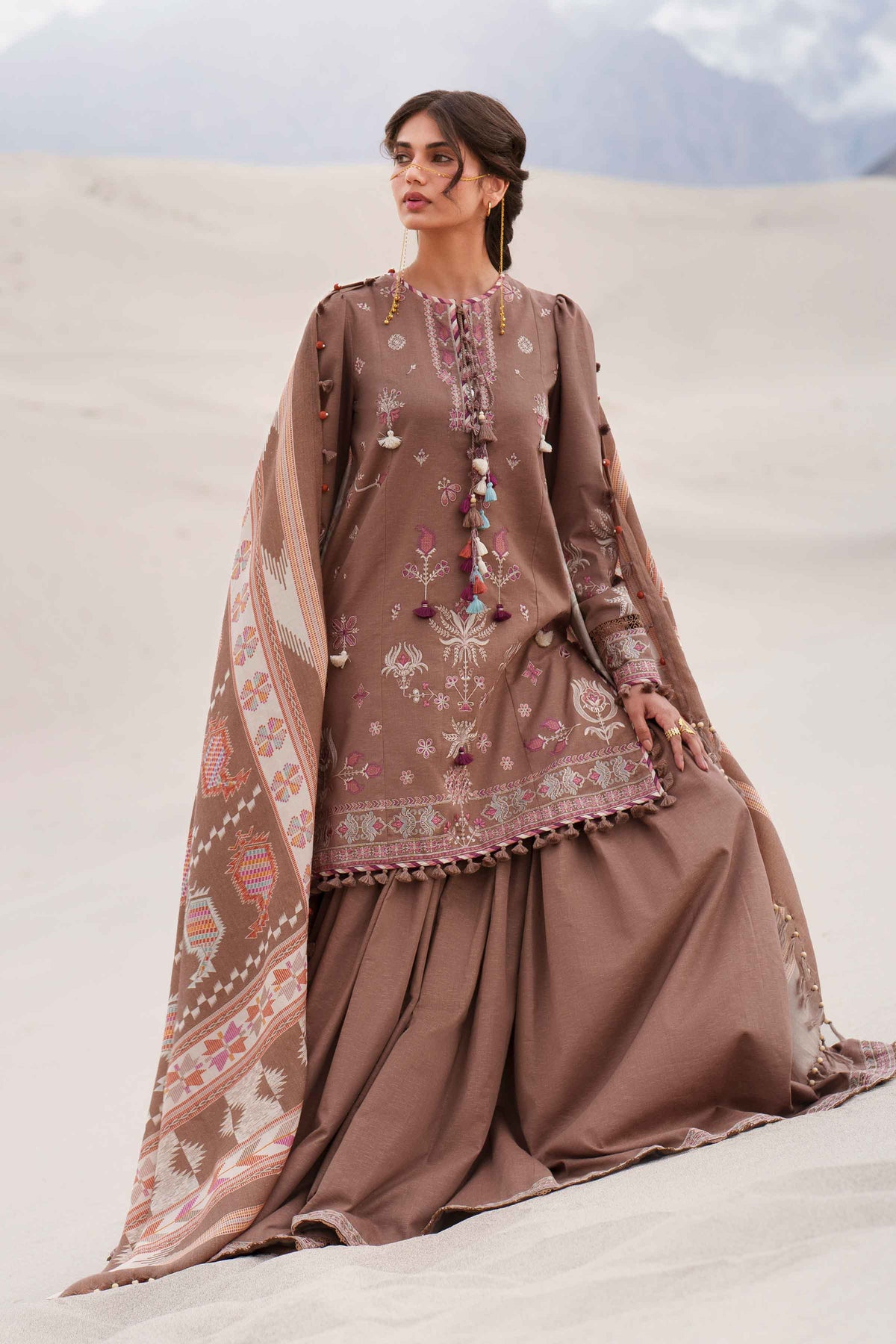 3 Piece - Printed Embroidered Suit - U3PE-NISHA26WV1-201