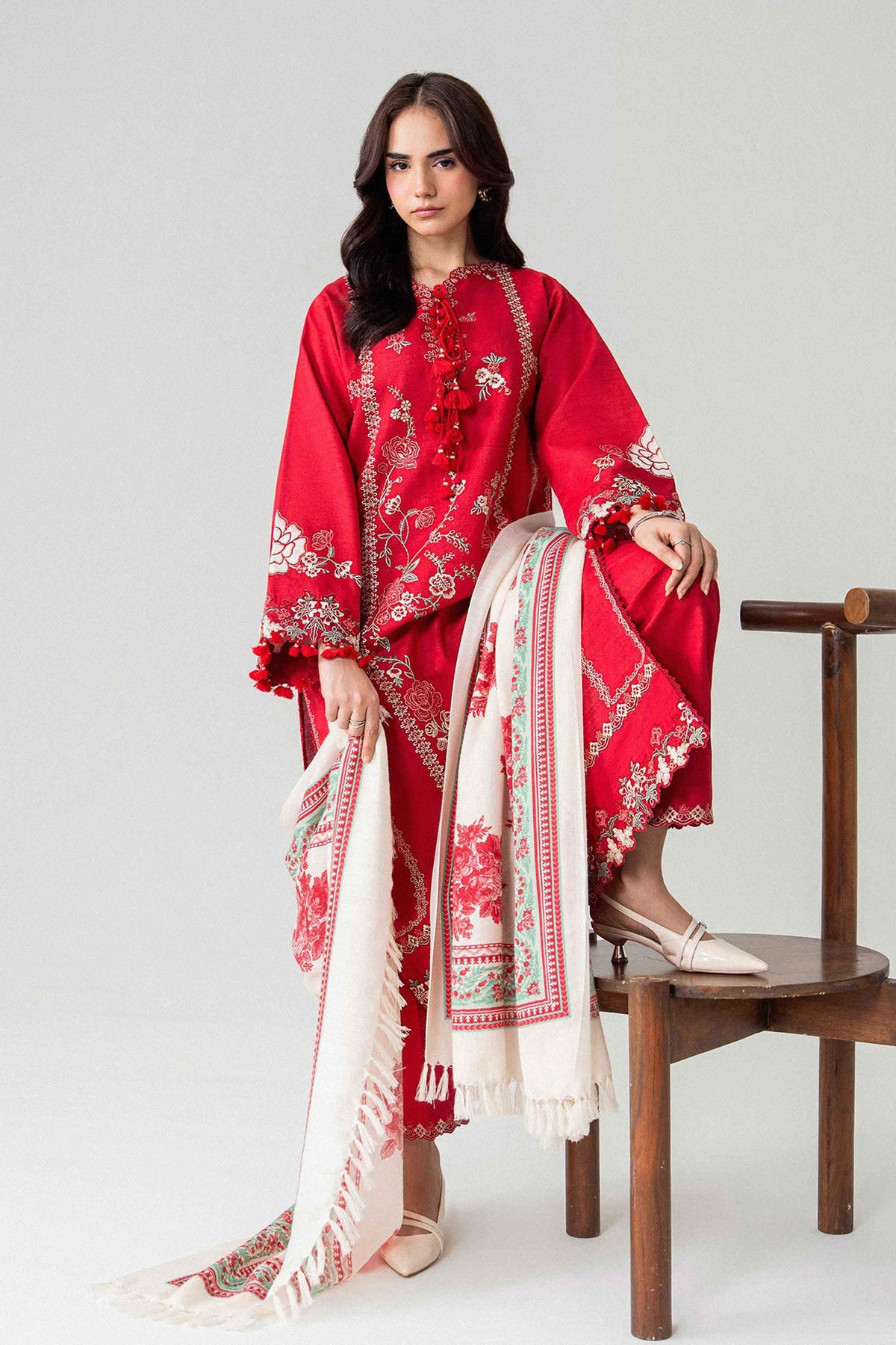 3 Piece - Printed Embroidered Suit - U3PE-NISHA26WV1-208