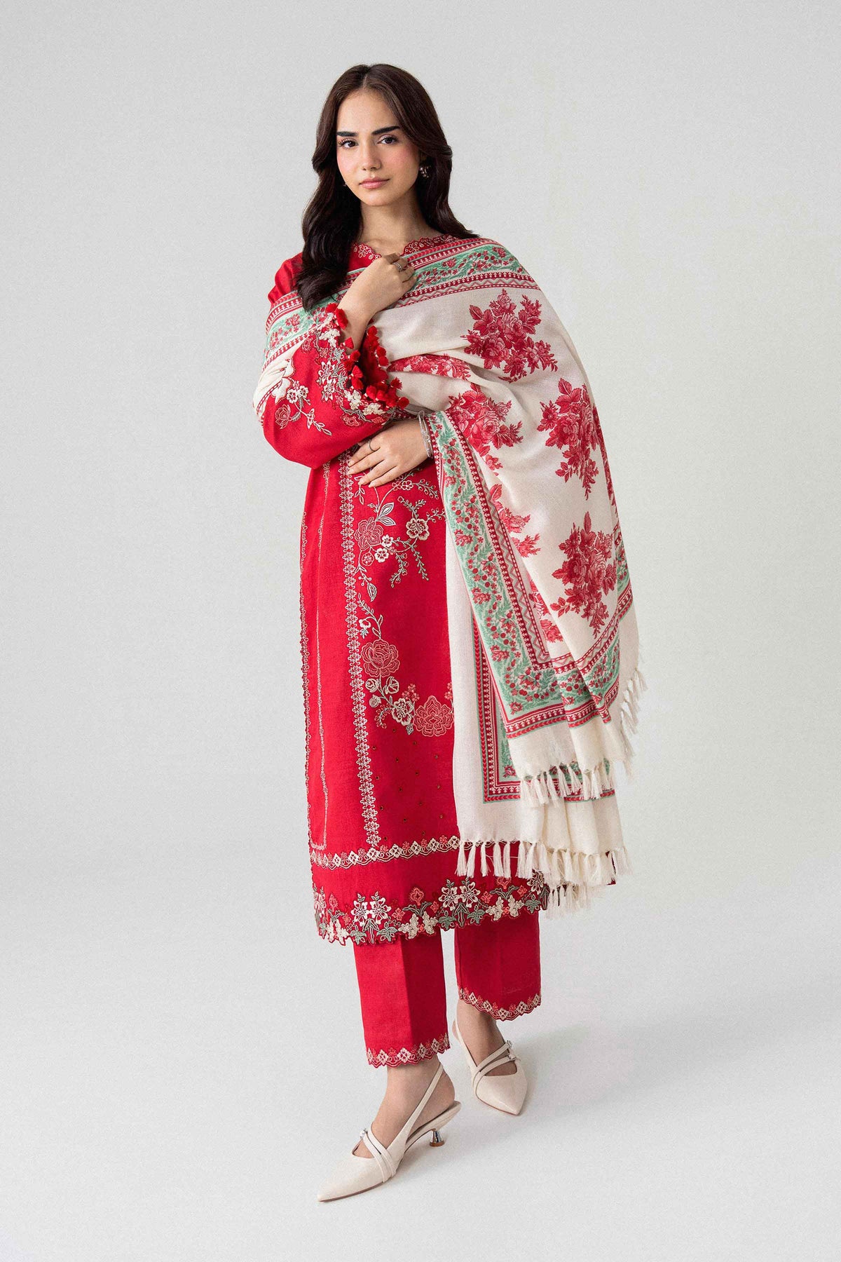 3 Piece - Printed Embroidered Suit - U3PE-NISHA26WV1-208