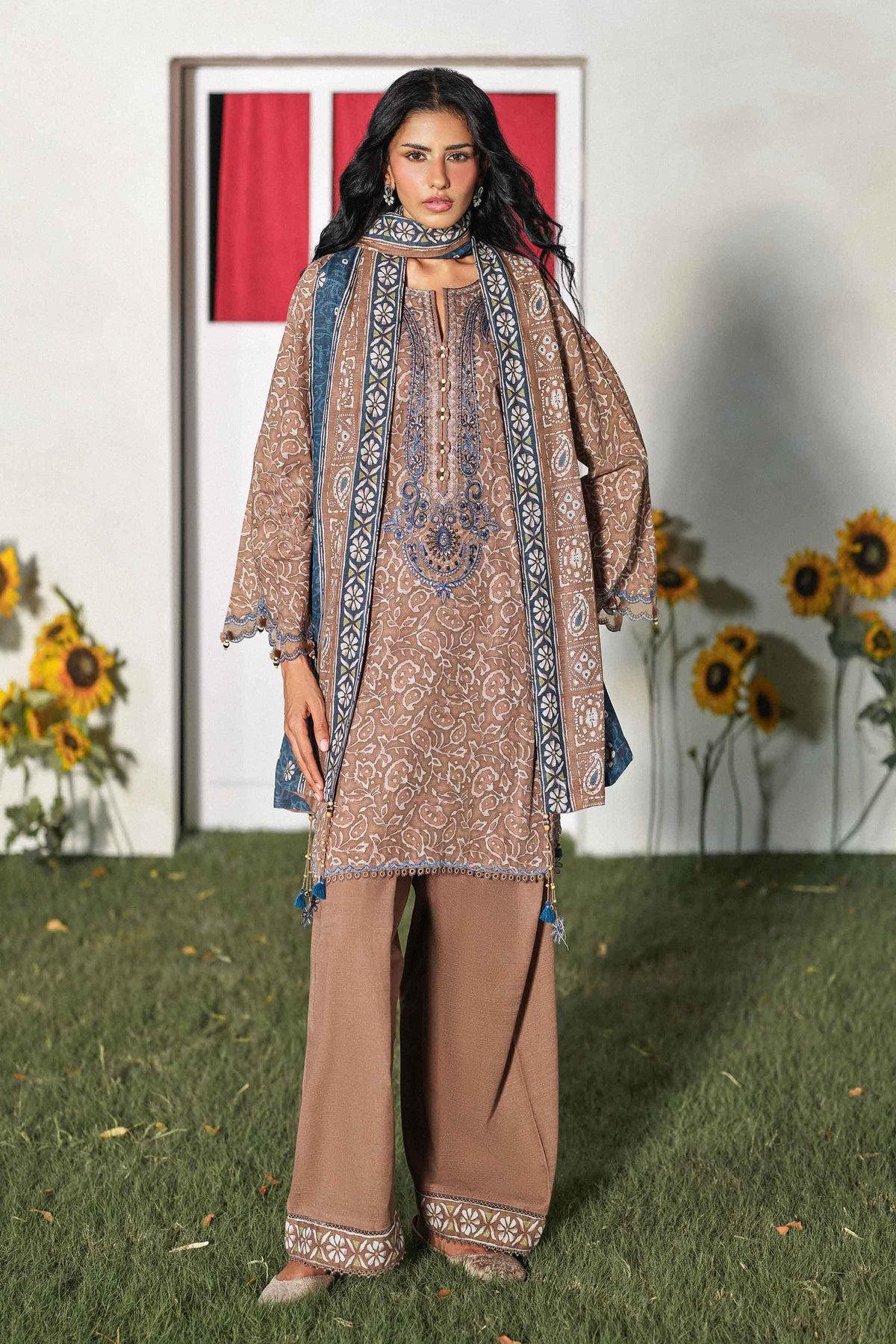 3 Piece - Printed Embroidered Suit - U3PE-NISHA26WV1-21