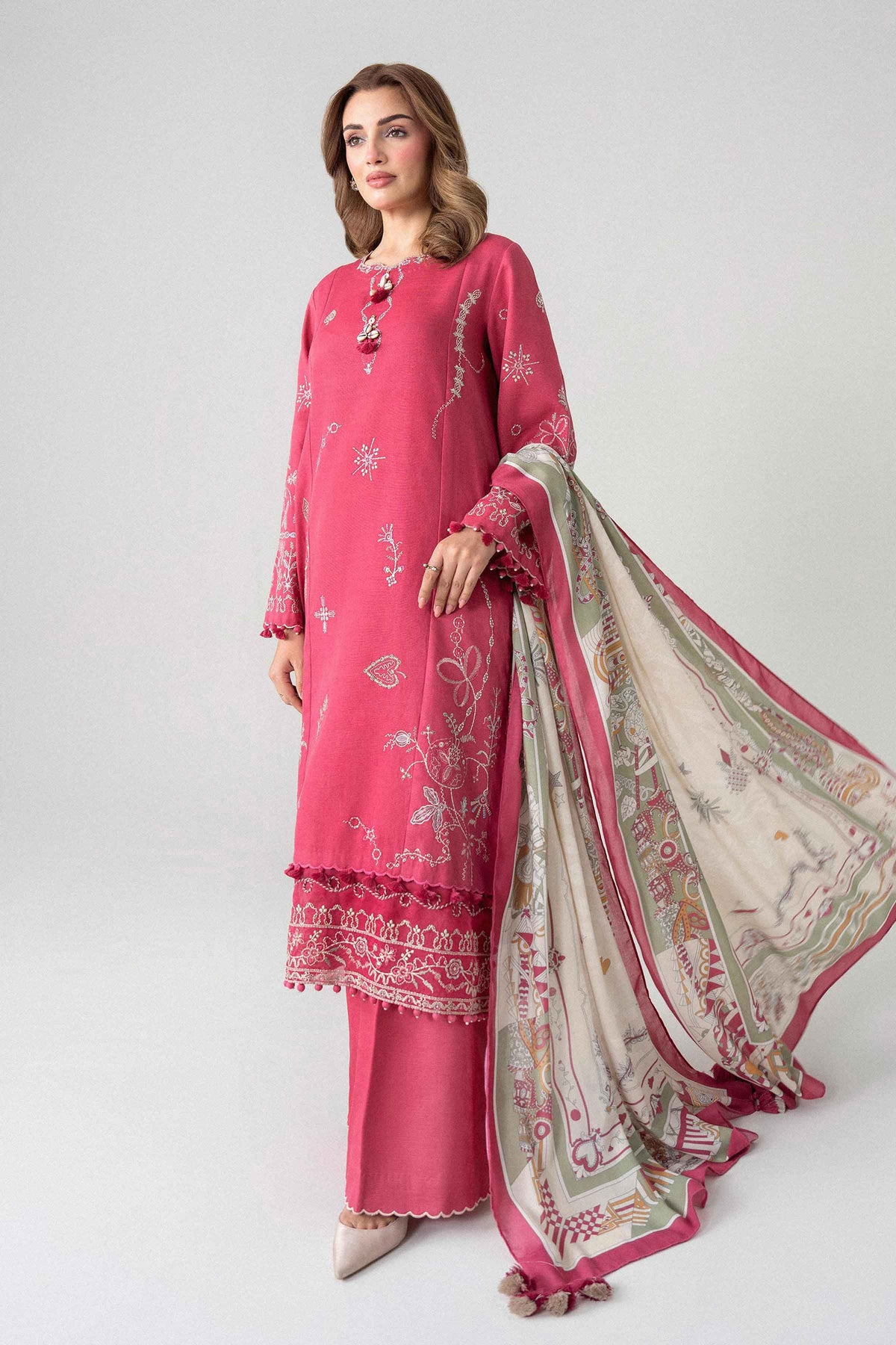 3 Piece - Printed Embroidered Suit - U3PE-NISHA26WV1-216