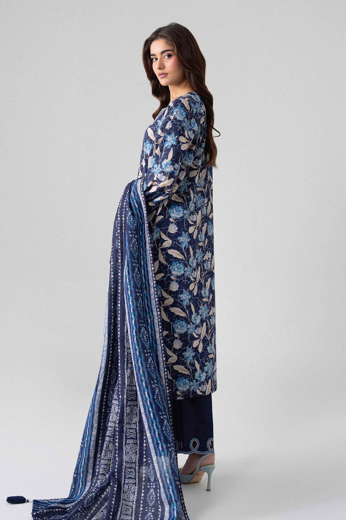 3 Piece - Printed Embroidered Suit - U3PE-NISHA26WV1-22