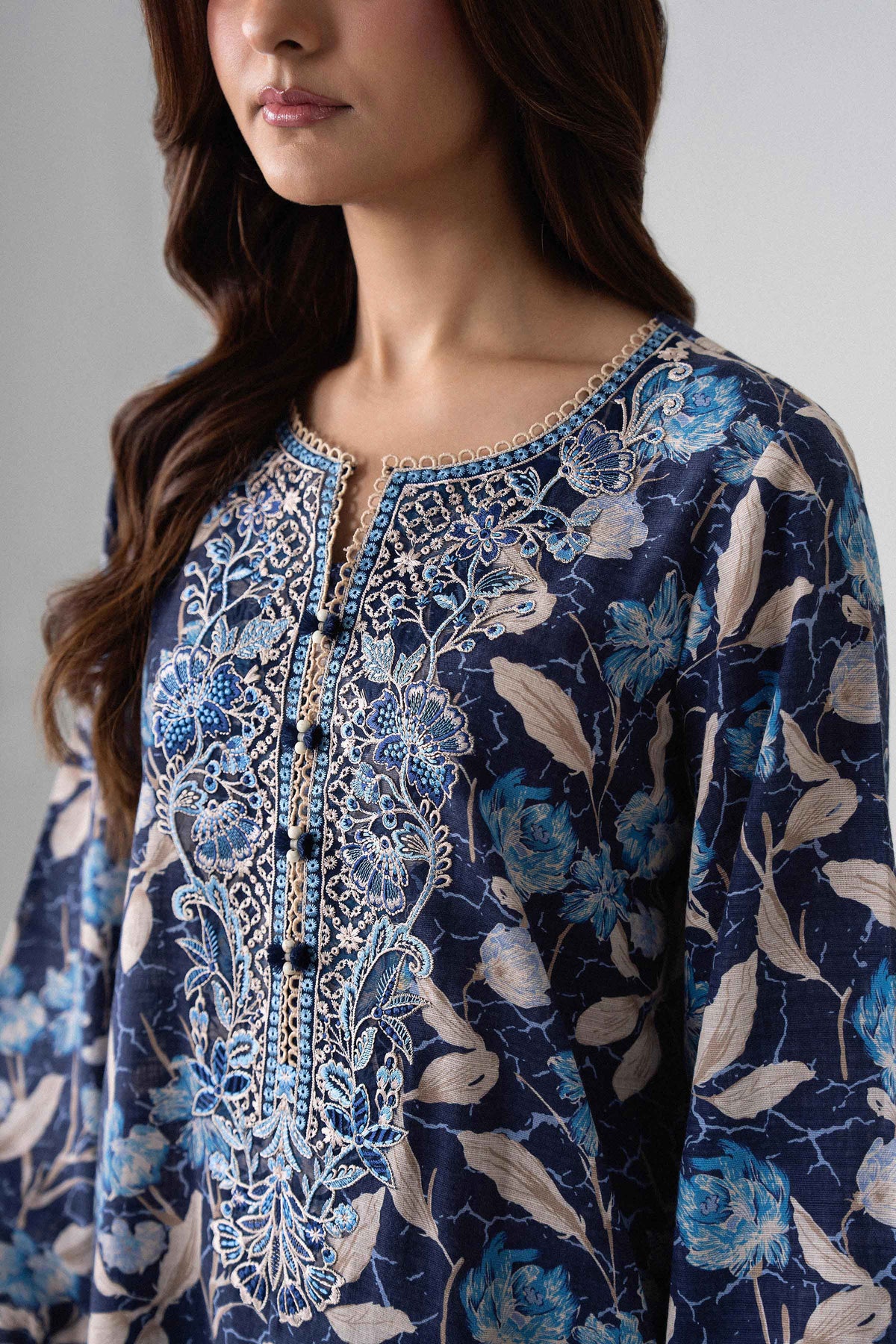 3 Piece - Printed Embroidered Suit - U3PE-NISHA26WV1-22