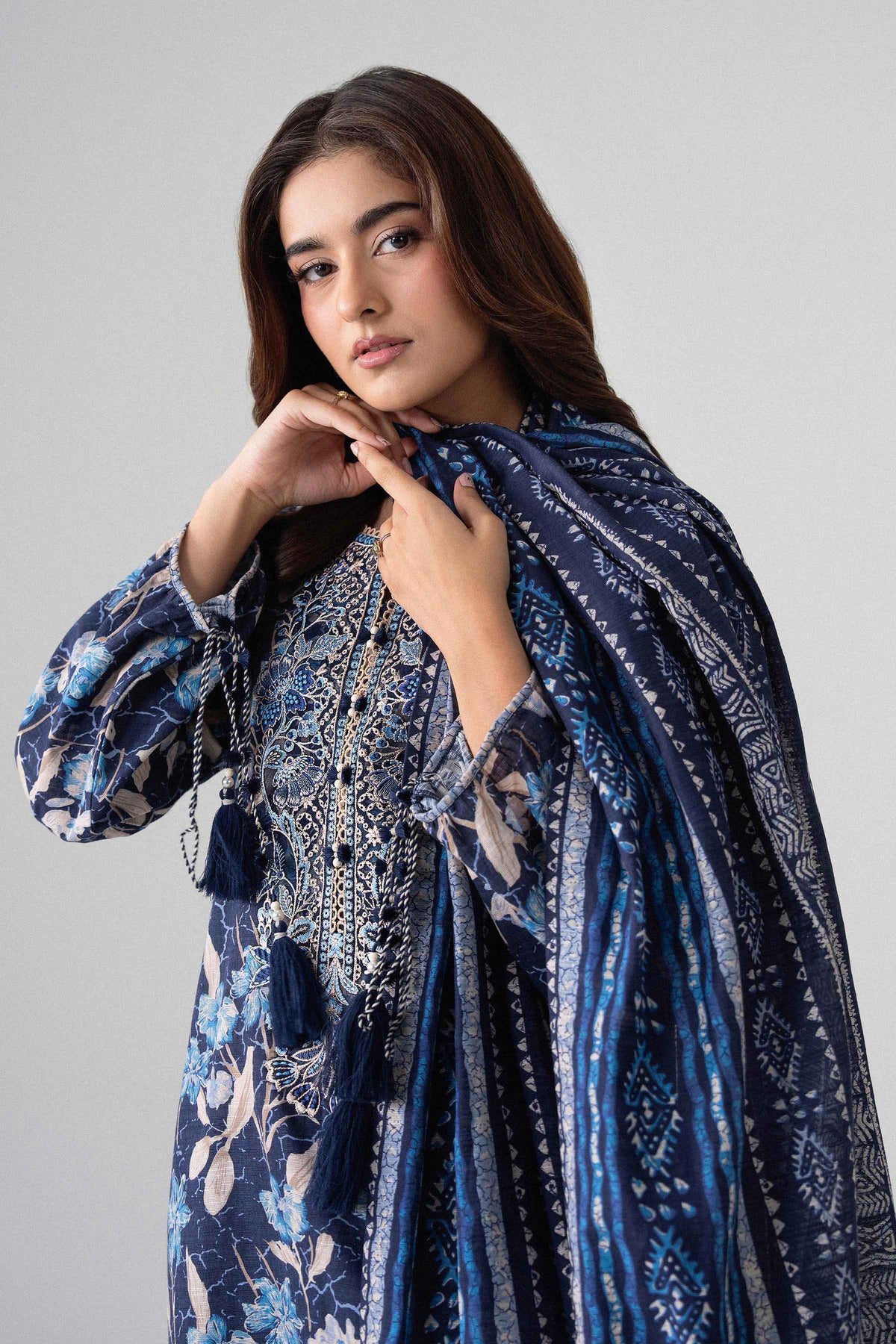 3 Piece - Printed Embroidered Suit - U3PE-NISHA26WV1-22
