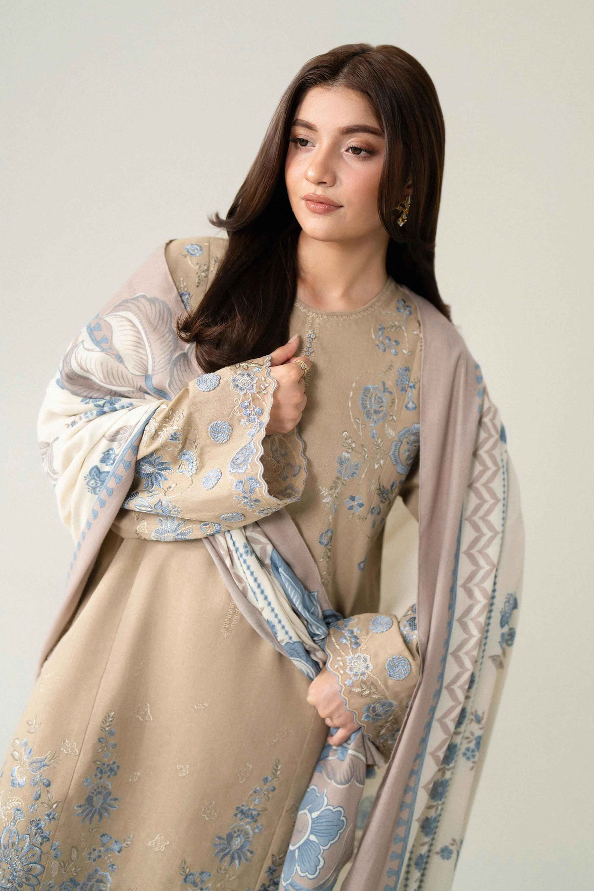 3 Piece - Printed Embroidered Suit - U3PE-NISHA26WV1-224
