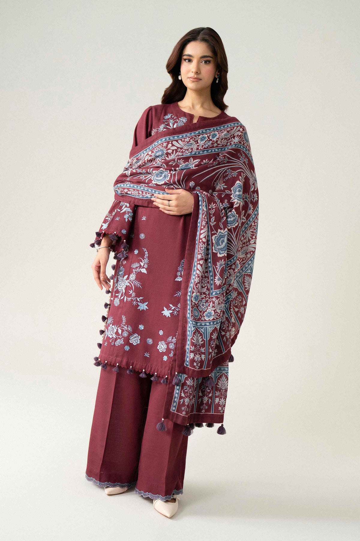 3 Piece - Printed Embroidered Suit - U3PE-NISHA26WV1-228