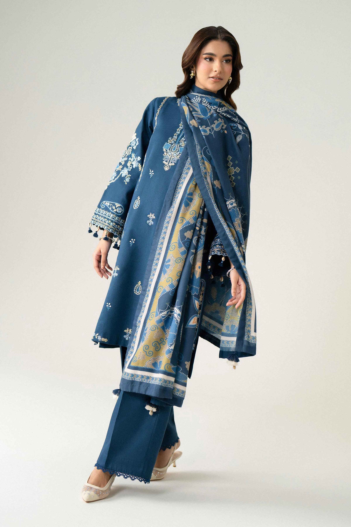 3 Piece - Printed Embroidered Suit - U3PE-NISHA26WV1-229