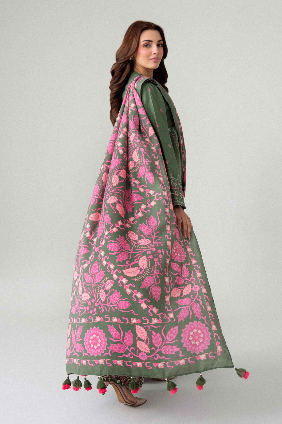 3 Piece - Digital Printed Embroidered Suit - U3PE-NISHA26WV1-232