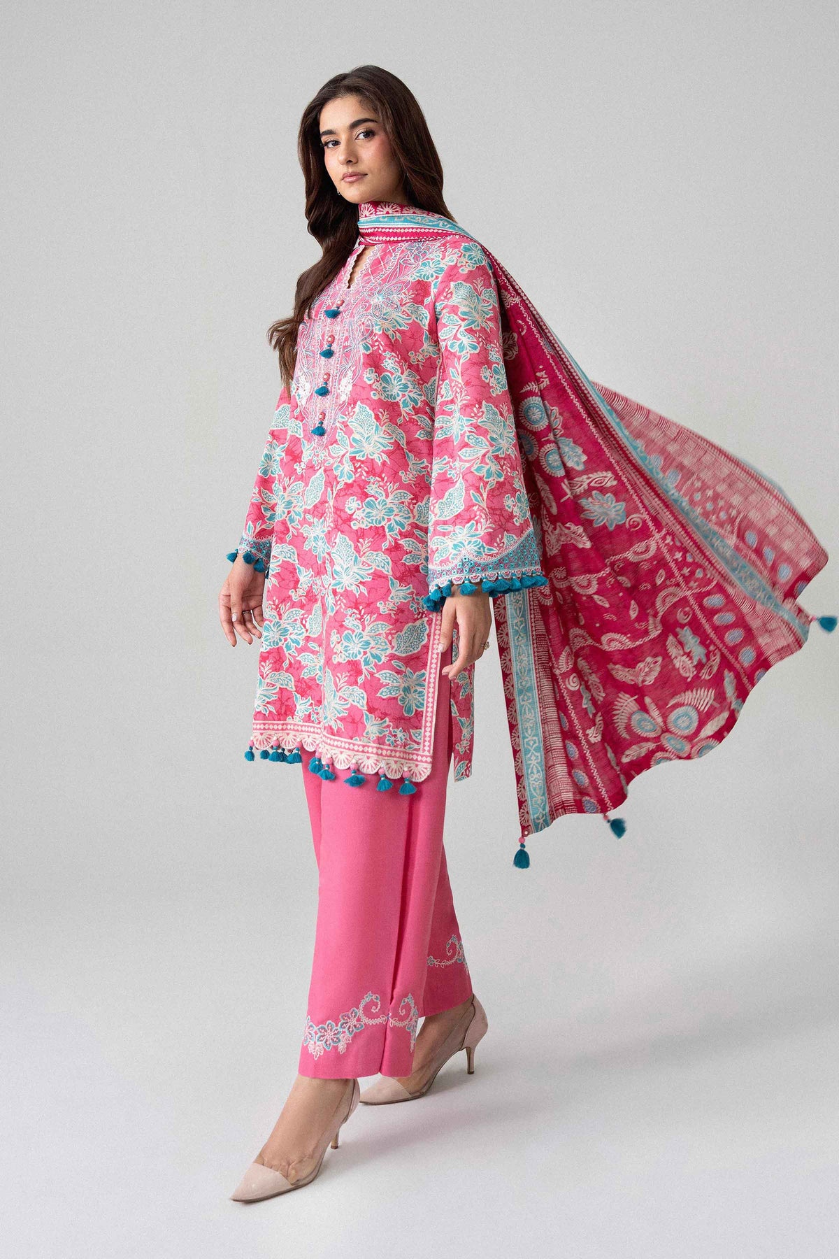 3 Piece - Printed Embroidered Suit - U3PE-NISHA26WV1-24