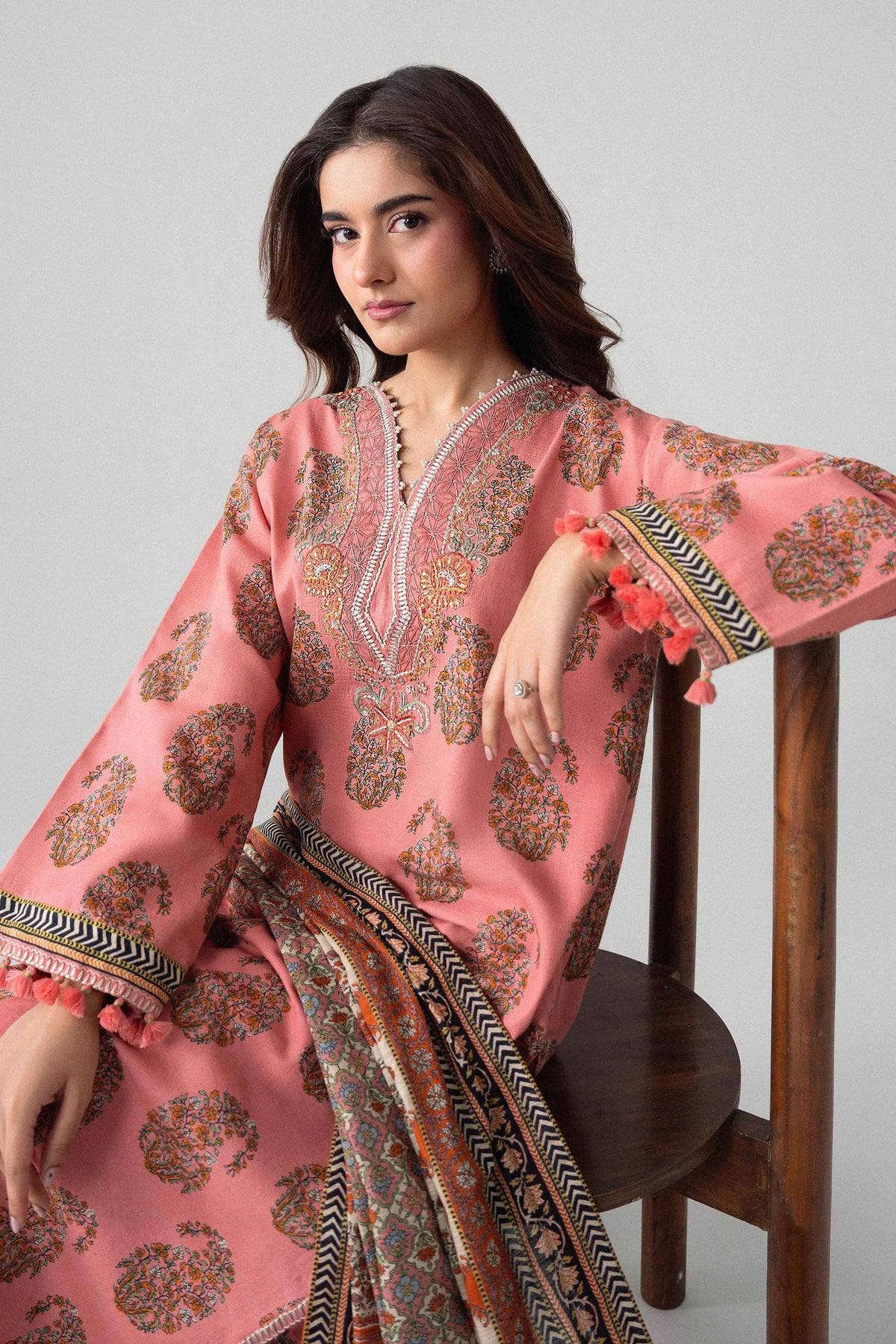 3 Piece - Printed Embroidered Suit - U3PE-NISHA26WV1-26