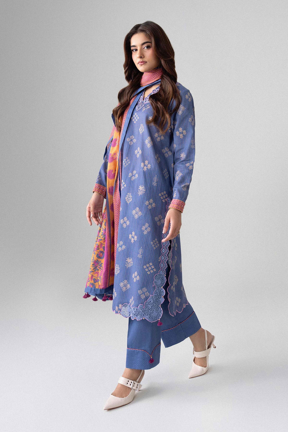 3 Piece - Printed Embroidered Suit - U3PE-NISHA26WV1-27