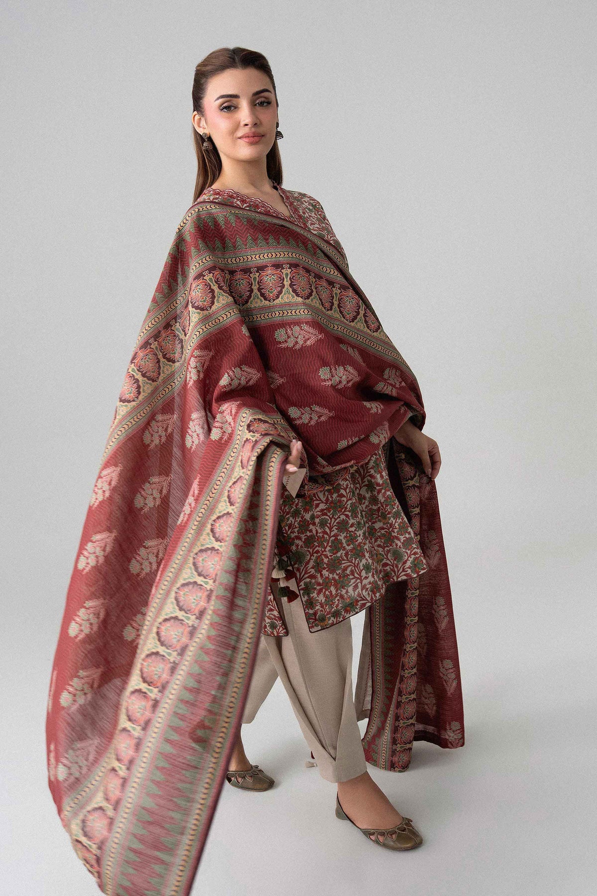 3 Piece - Printed Embroidered Suit - U3PE-NISHA26WV1-29