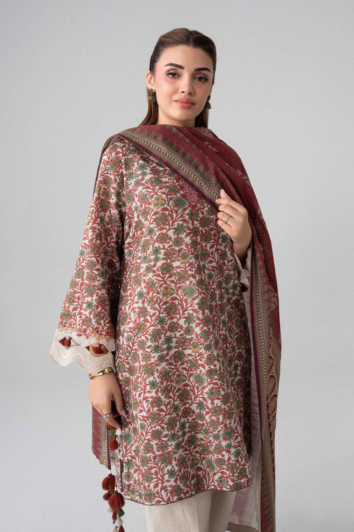 3 Piece - Printed Embroidered Suit - U3PE-NISHA26WV1-29