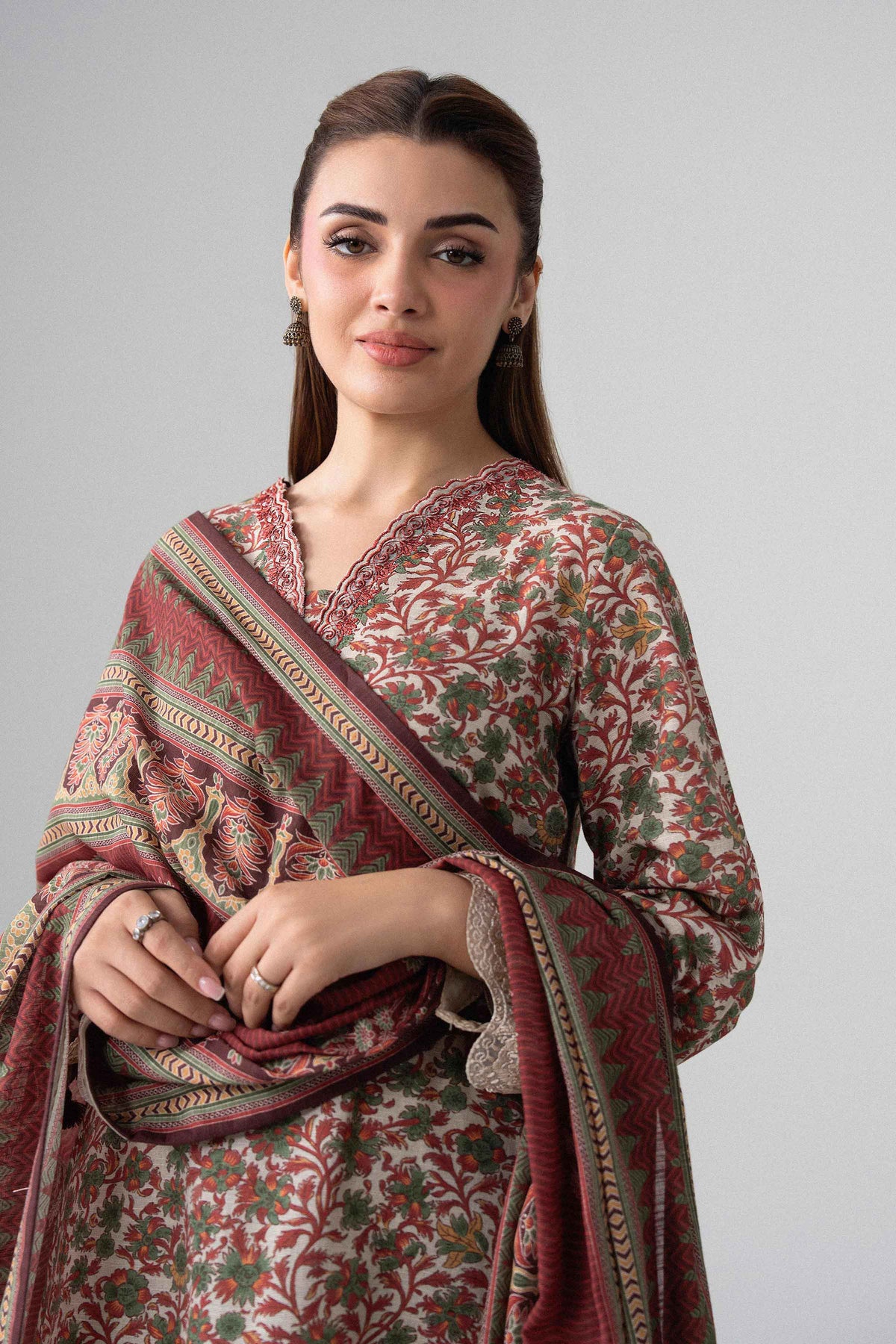 3 Piece - Printed Embroidered Suit - U3PE-NISHA26WV1-29