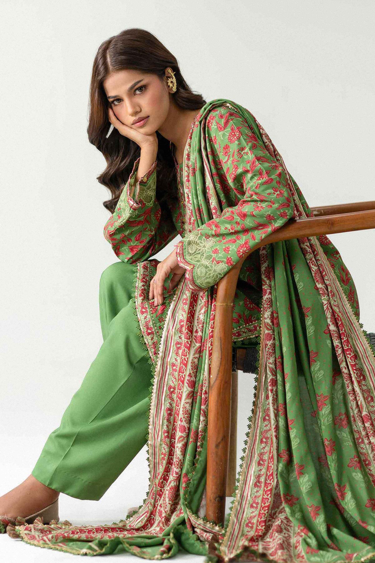 3 Piece - Printed Embroidered Suit - U3PE-NISHA26WV1-3
