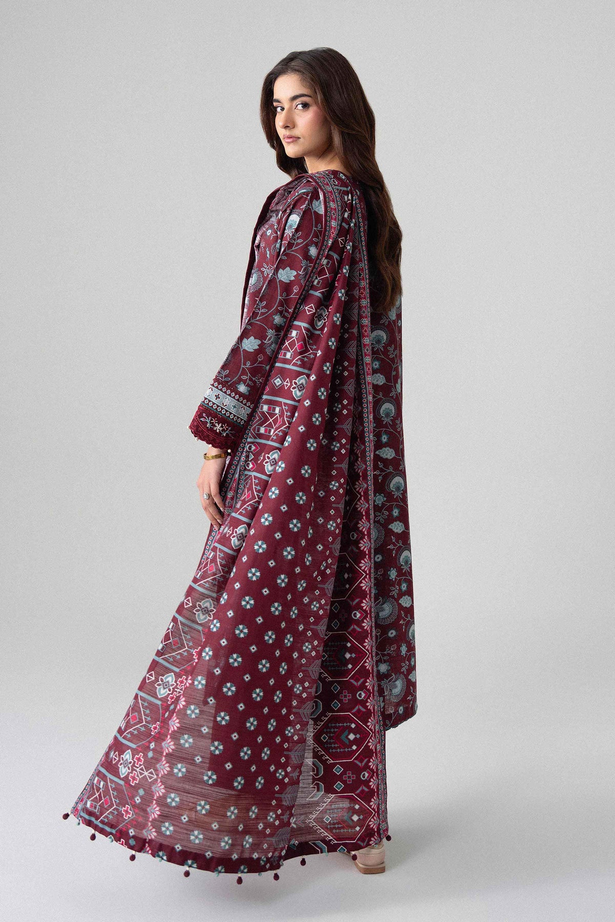 3 Piece - Printed Embroidered Suit - U3PE-NISHA26WV1-31