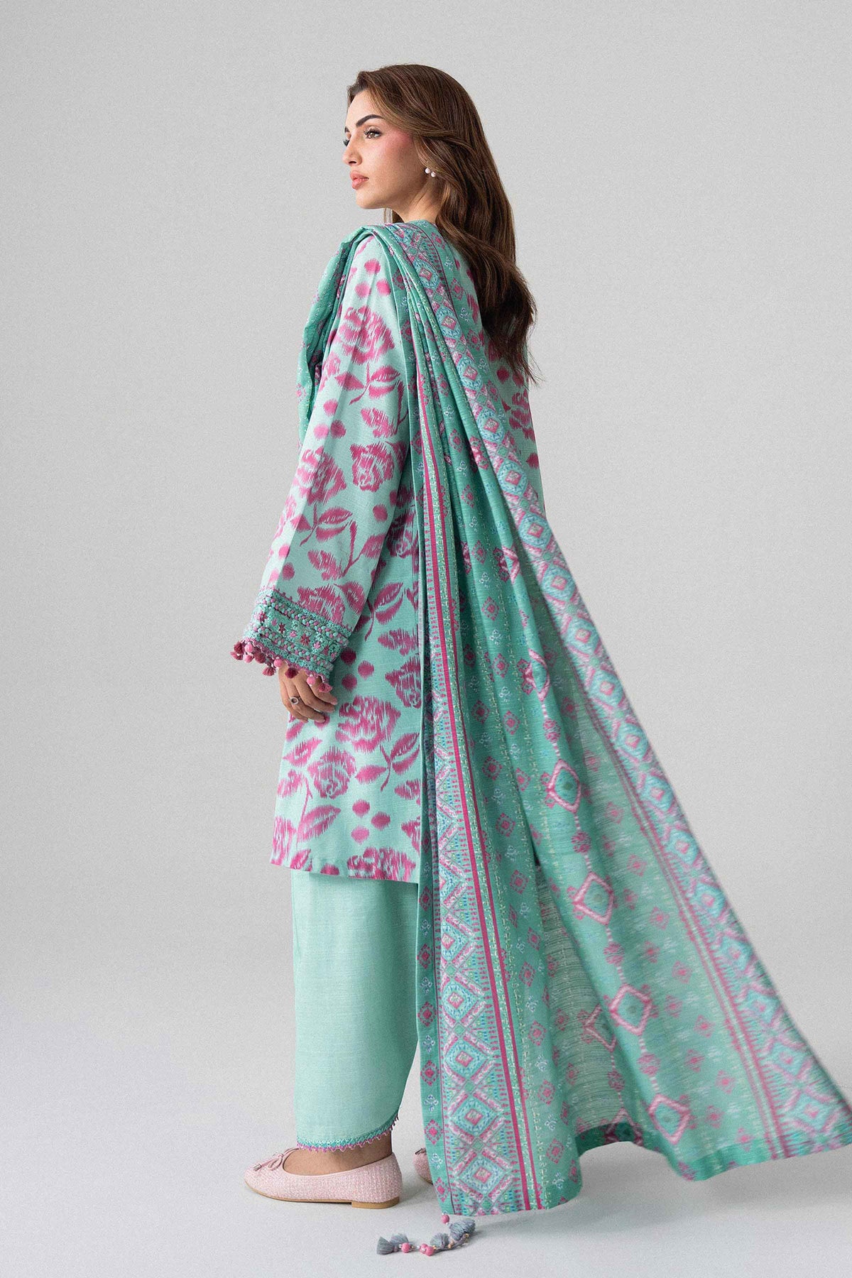 3 Piece - Printed Embroidered Suit - U3PE-NISHA26WV1-36