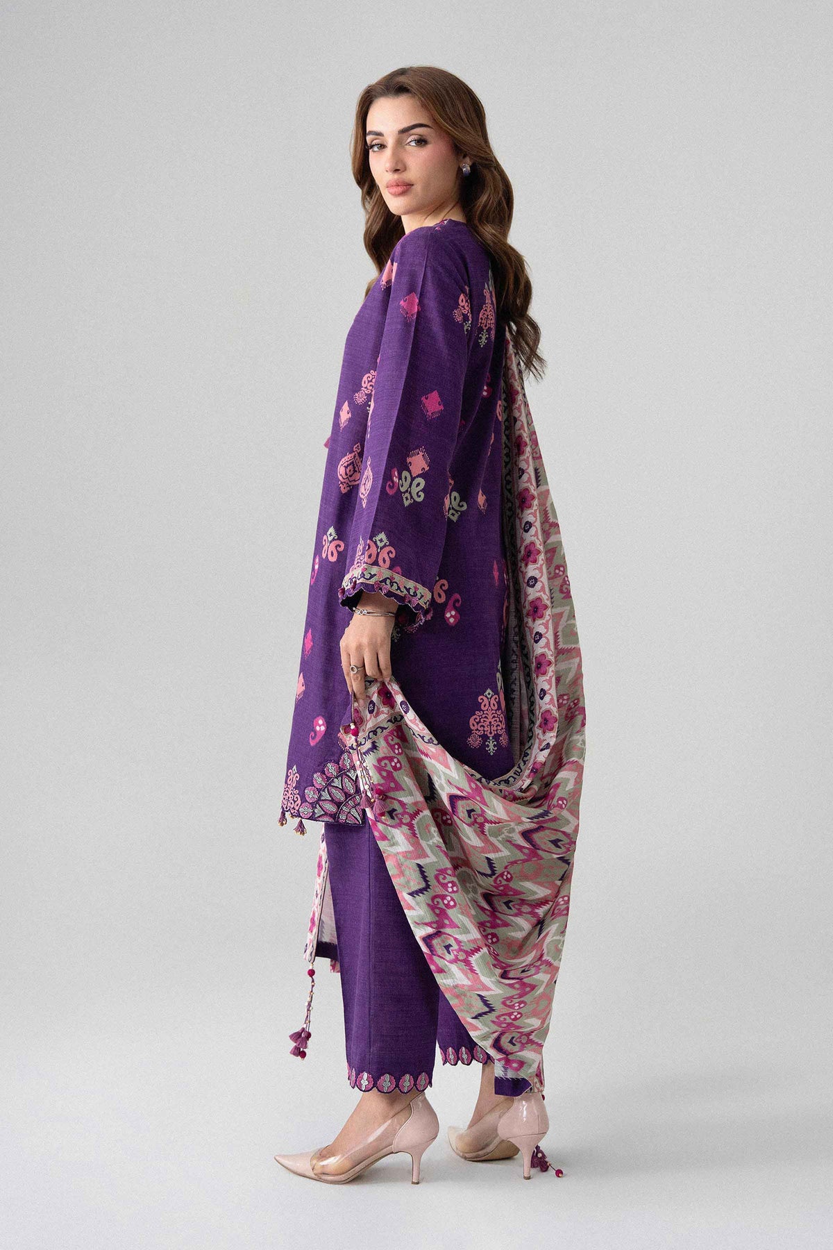 3 Piece - Printed Embroidered Suit - U3PE-NISHA26WV1-37