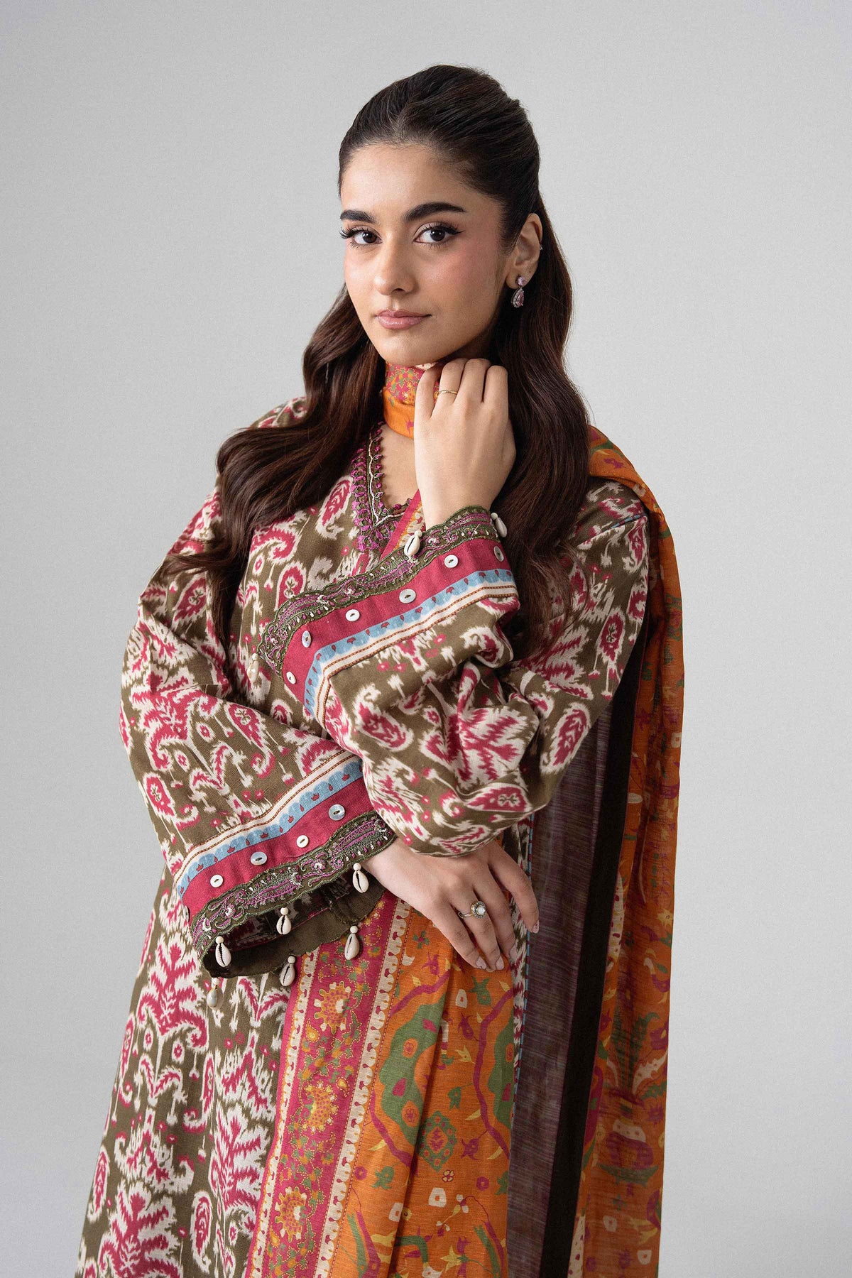 3 Piece - Printed Embroidered Suit - U3PE-NISHA26WV1-38