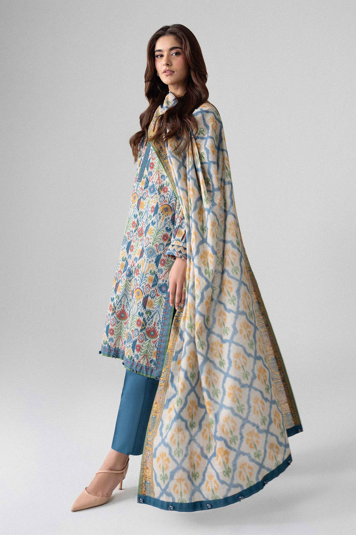 3 Piece - Printed Embroidered Suit - U3PE-NISHA26WV1-39