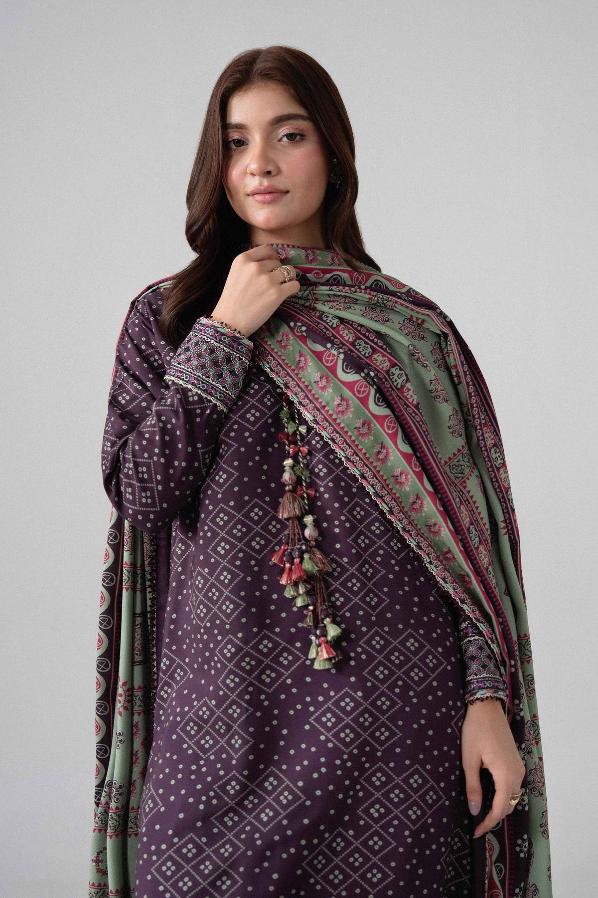 3 Piece - Printed Embroidered Suit - U3PE-NISHA26WV1-4