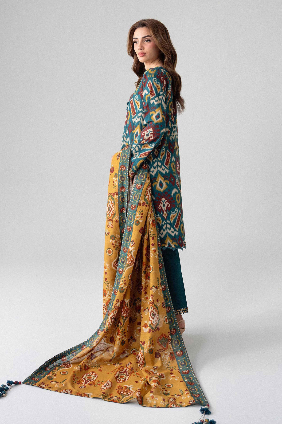 3 Piece - Printed Embroidered Suit - U3PE-NISHA26WV1-40