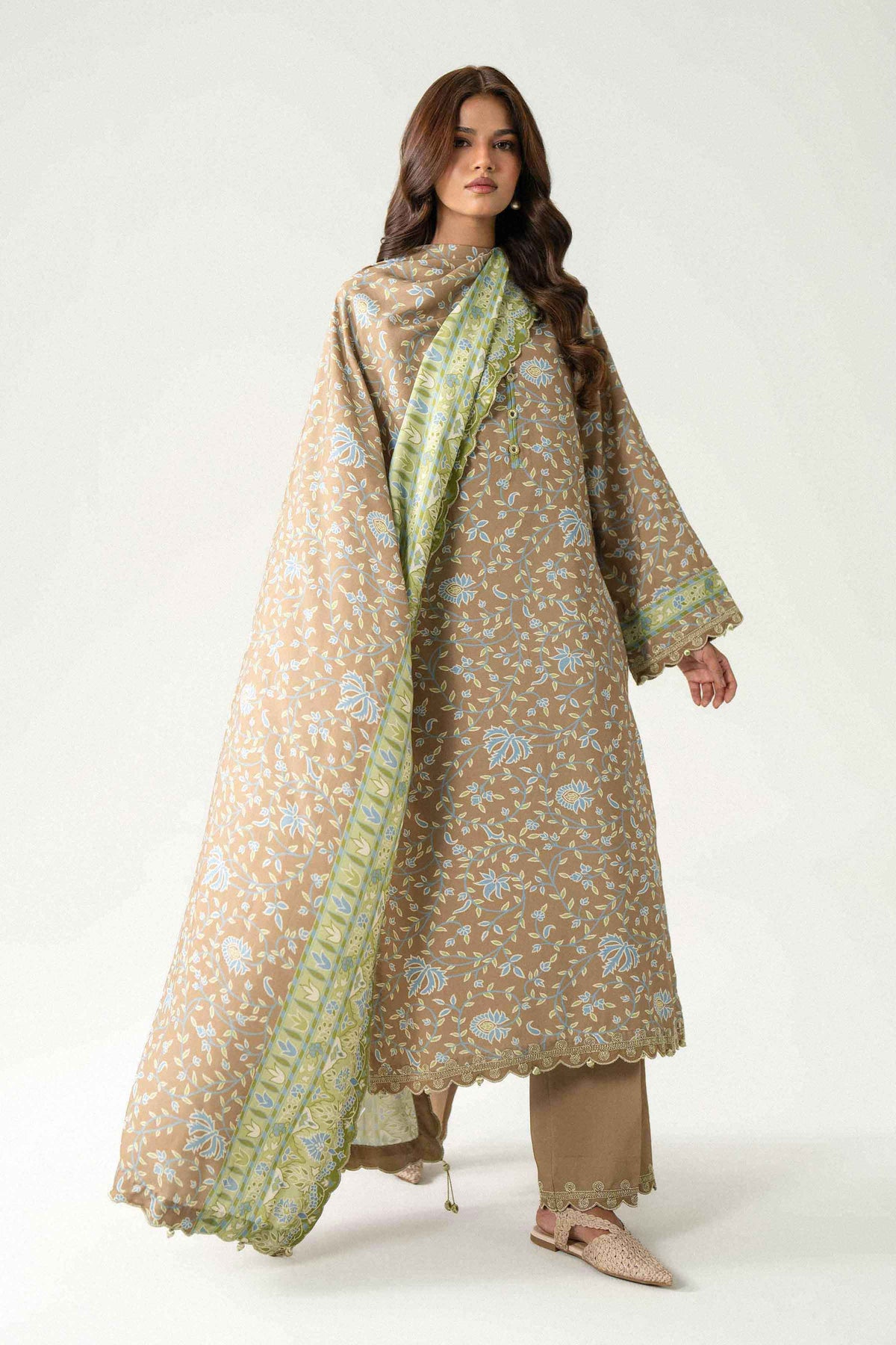 3 Piece - Printed Embroidered Suit - U3PE-NISHA26WV1-44