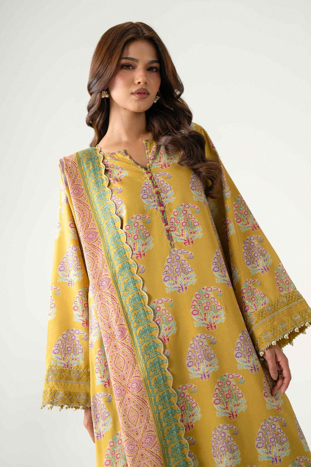 3 Piece - Printed Embroidered Suit - U3PE-NISHA26WV1-45