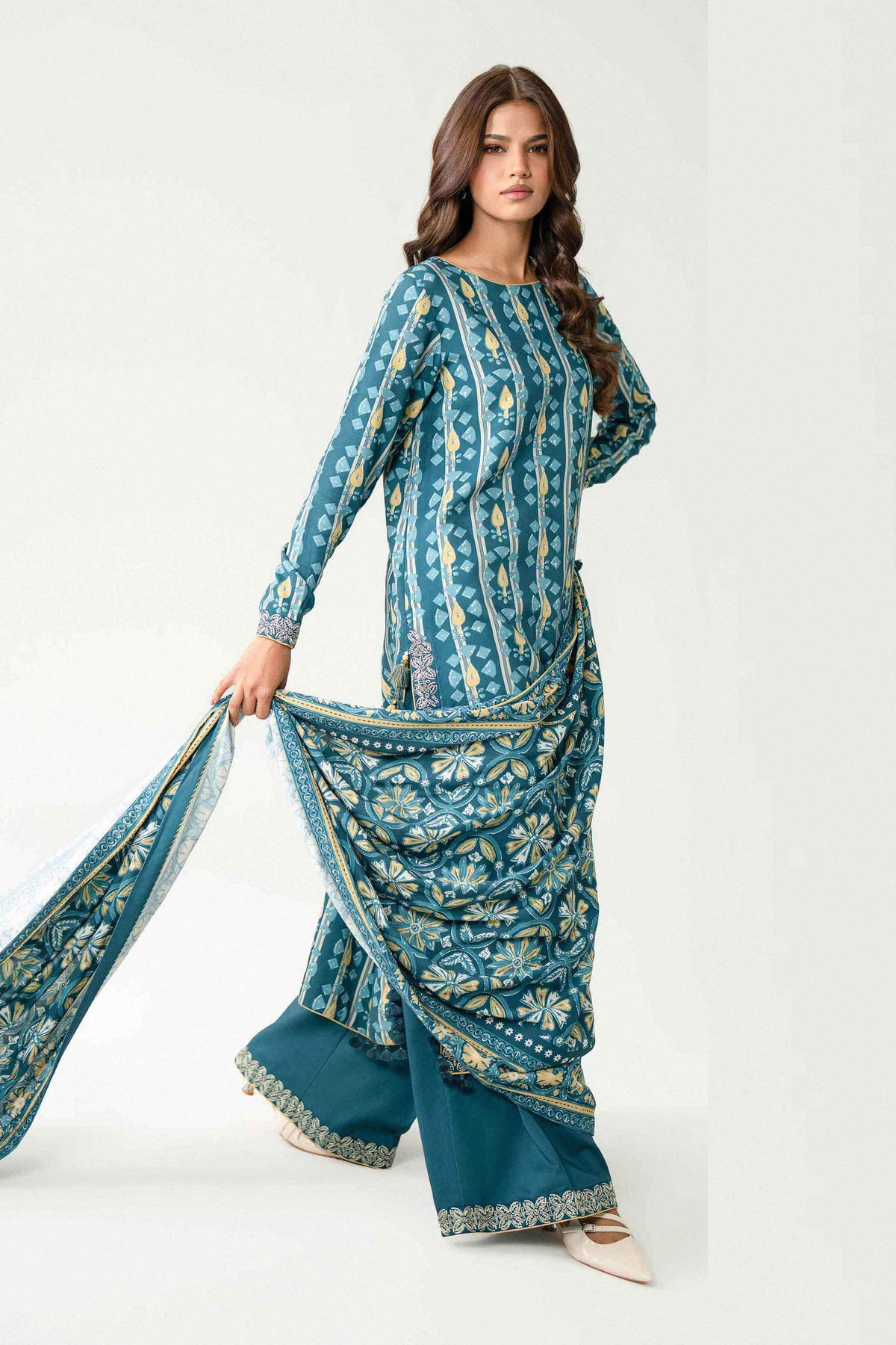 3 Piece - Printed Embroidered Suit - U3PE-NISHA26WV1-49