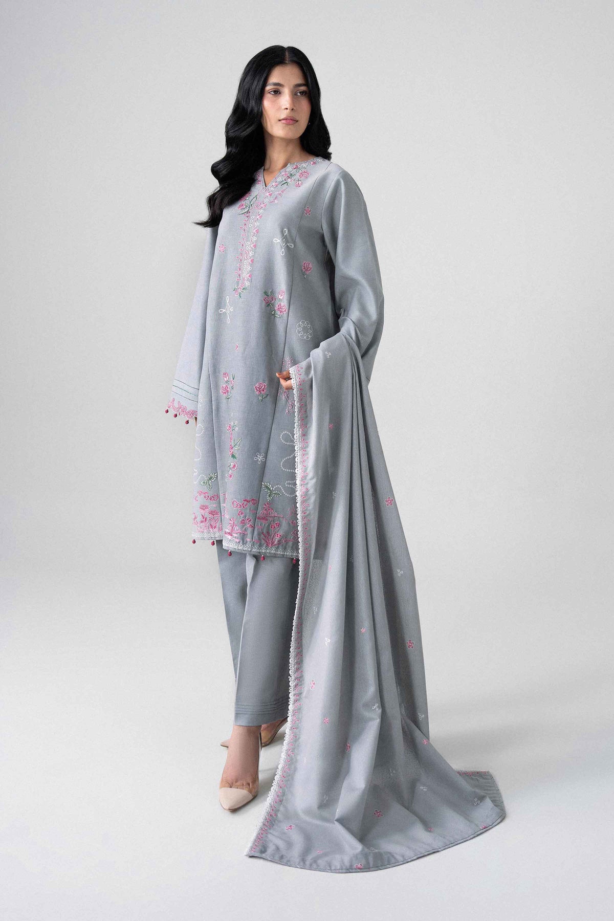 3 Piece - Embroidered Suit - U3PE-NISHA26WV1-56