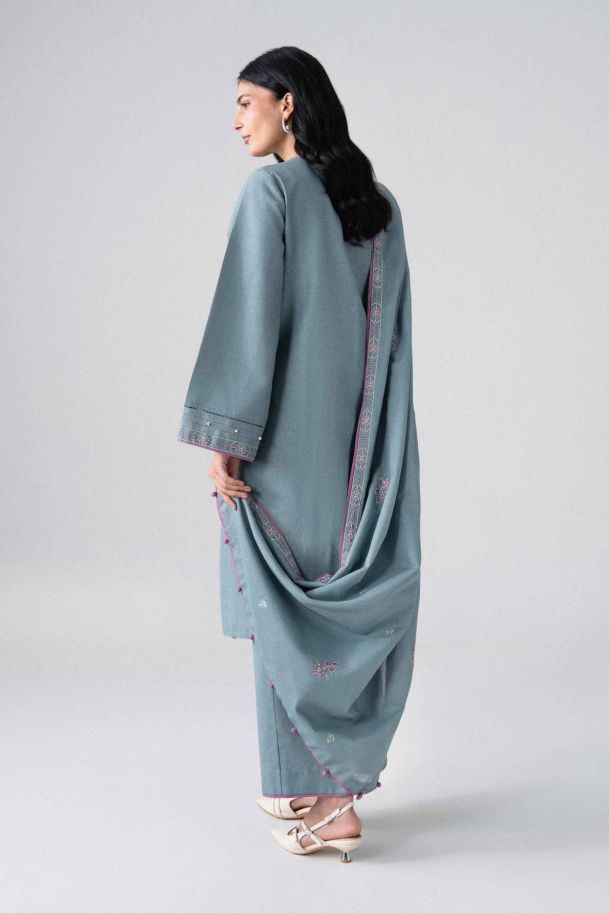 3 Piece - Embroidered Suit - U3PE-NISHA26WV1-57