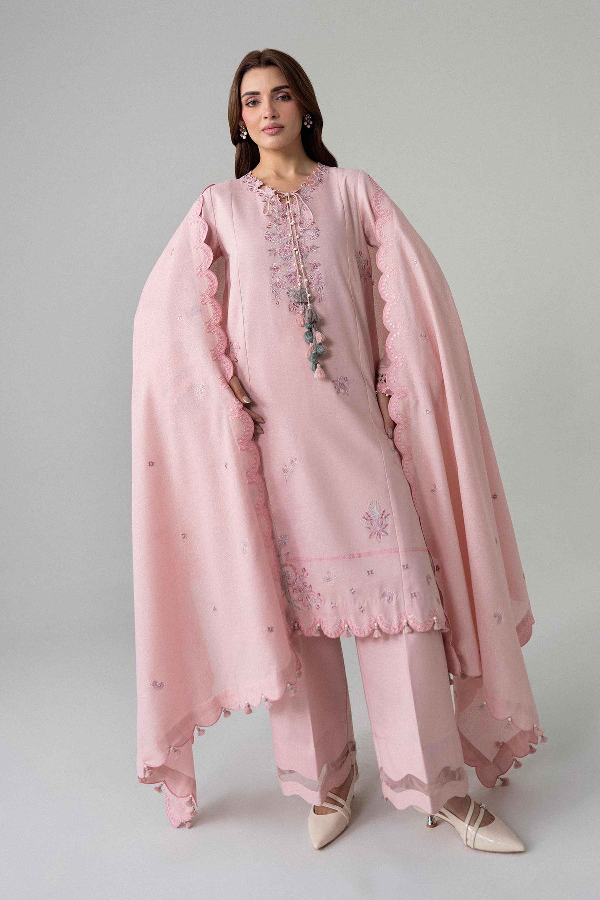3 Piece - Embroidered Suit - U3PE-NISHA26WV1-58