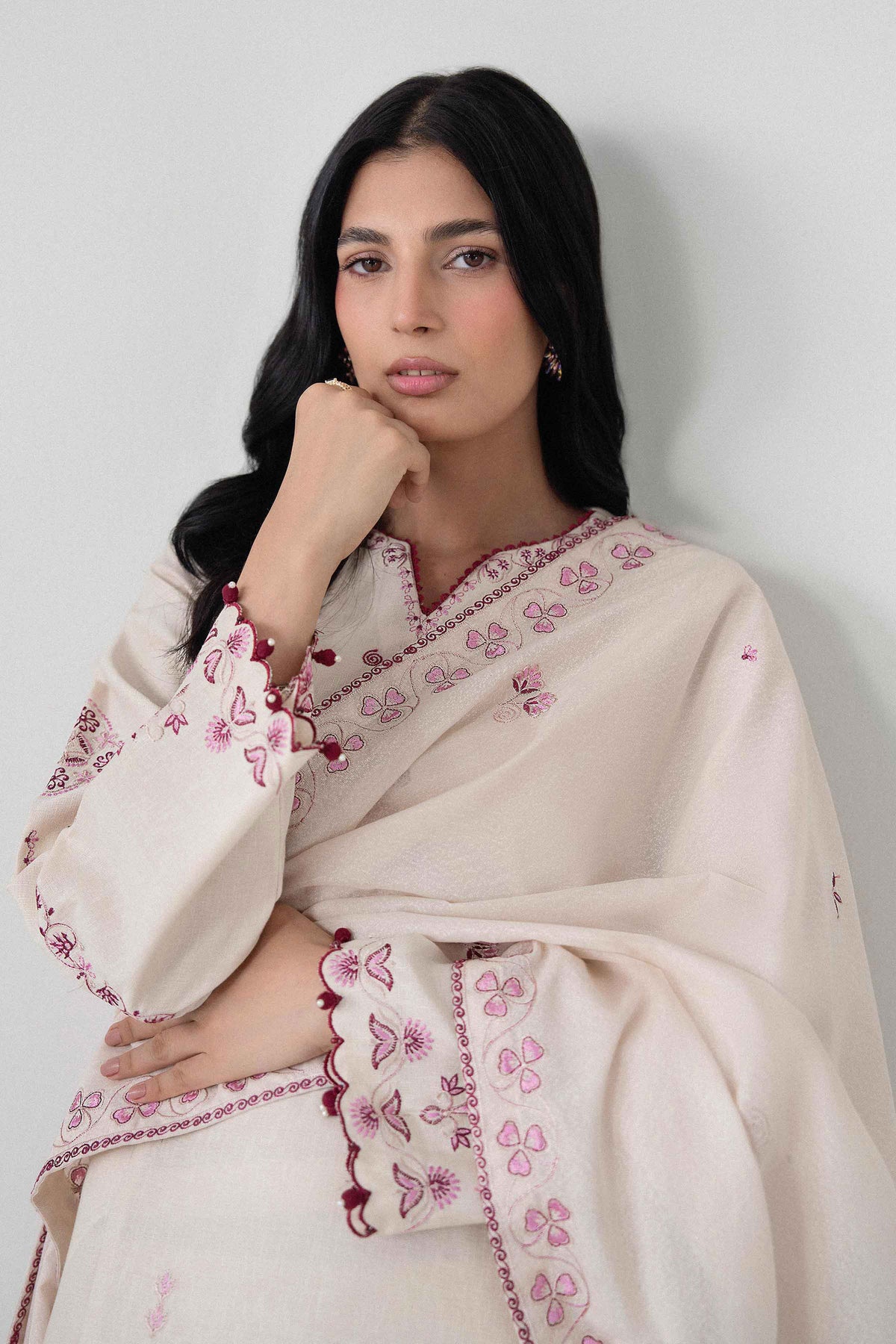 3 Piece - Embroidered Suit - U3PE-NISHA26WV1-59