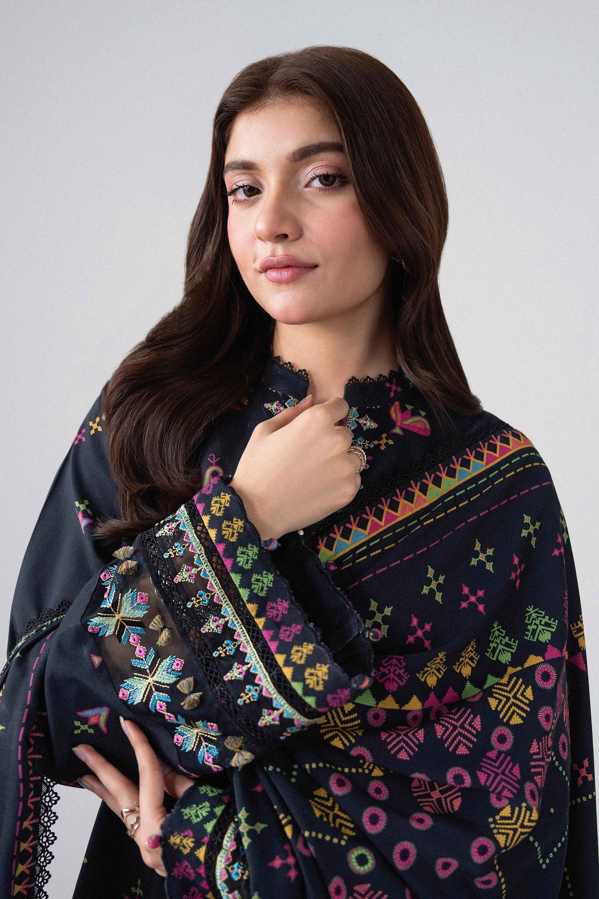 3 Piece - Printed Embroidered Suit - U3PE-NISHA26WV1-6