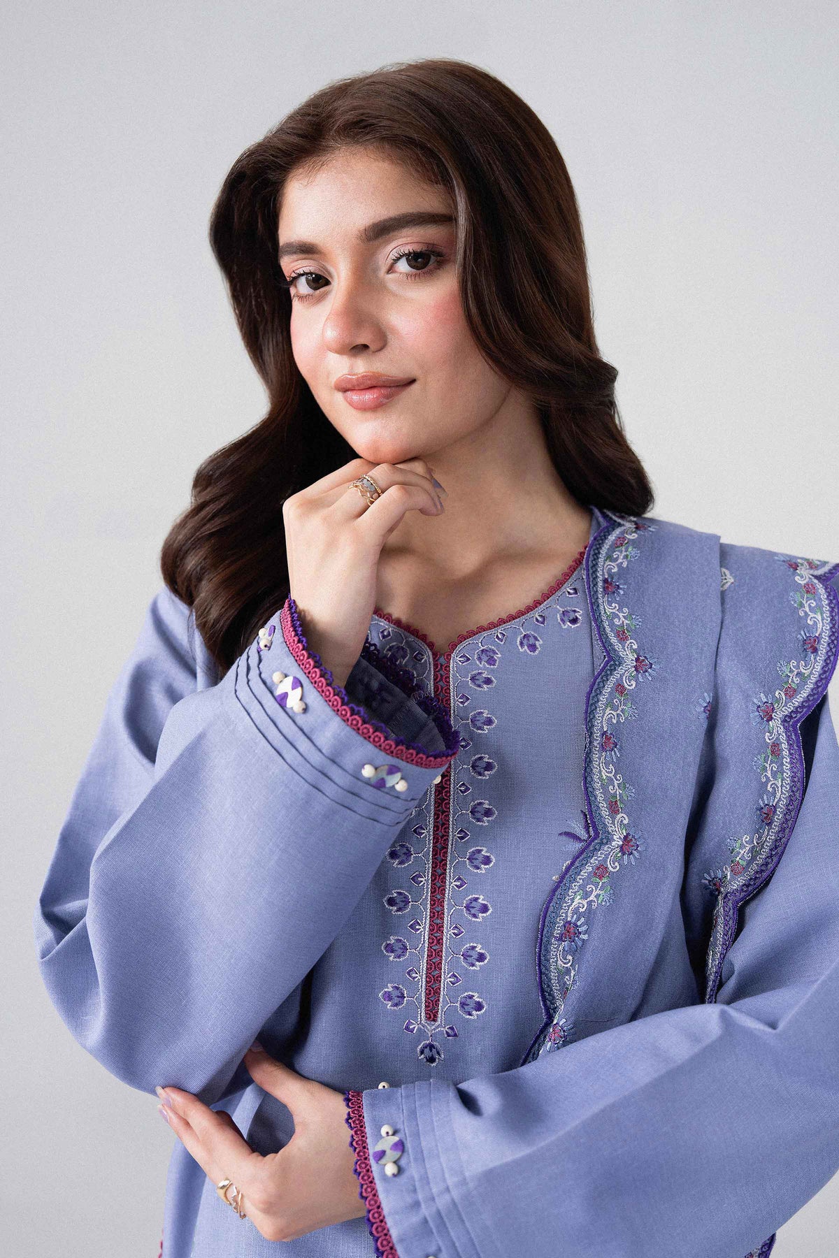 3 Piece - Embroidered Suit - U3PE-NISHA26WV1-63