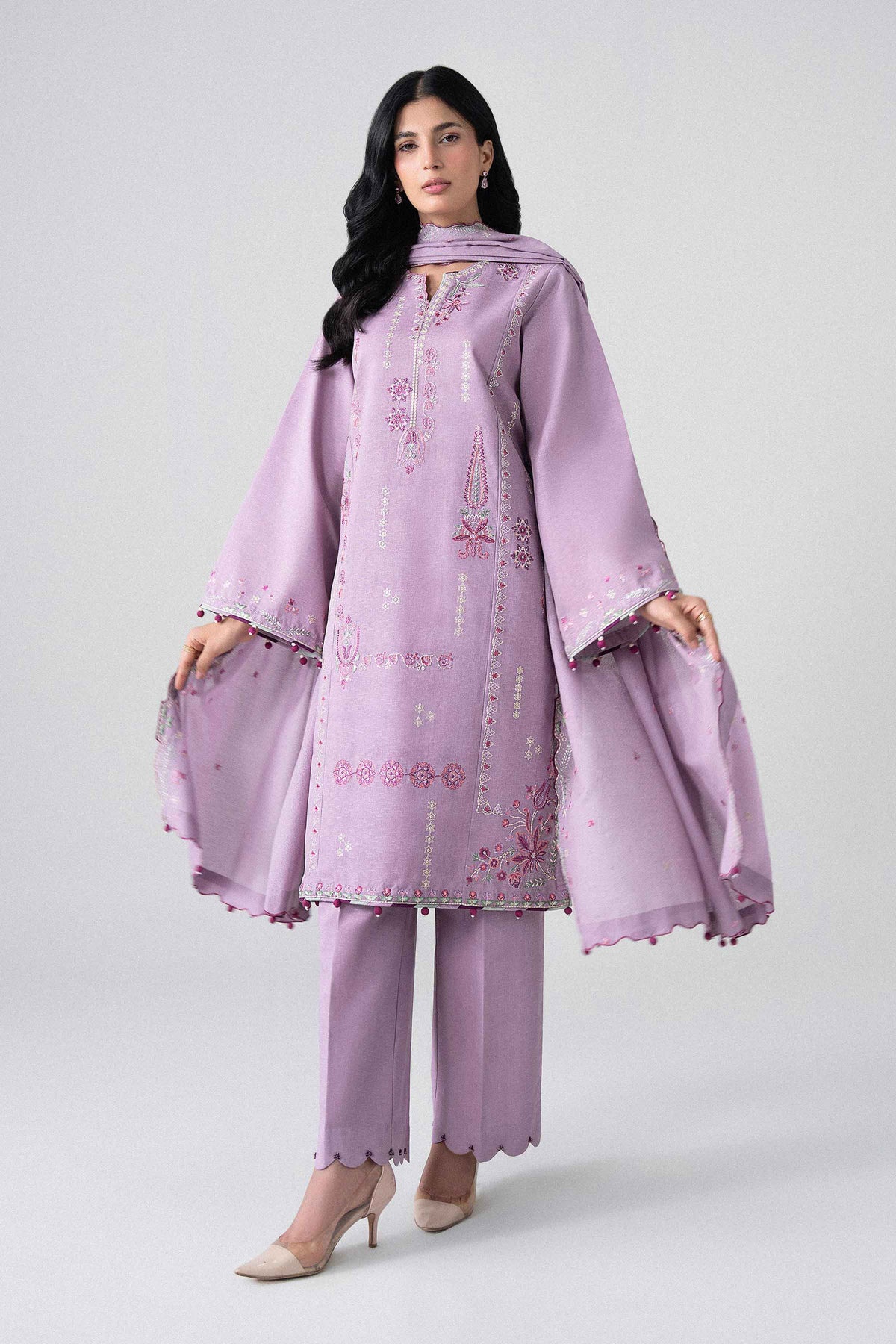 3 Piece - Embroidered Suit - U3PE-NISHA26WV1-64
