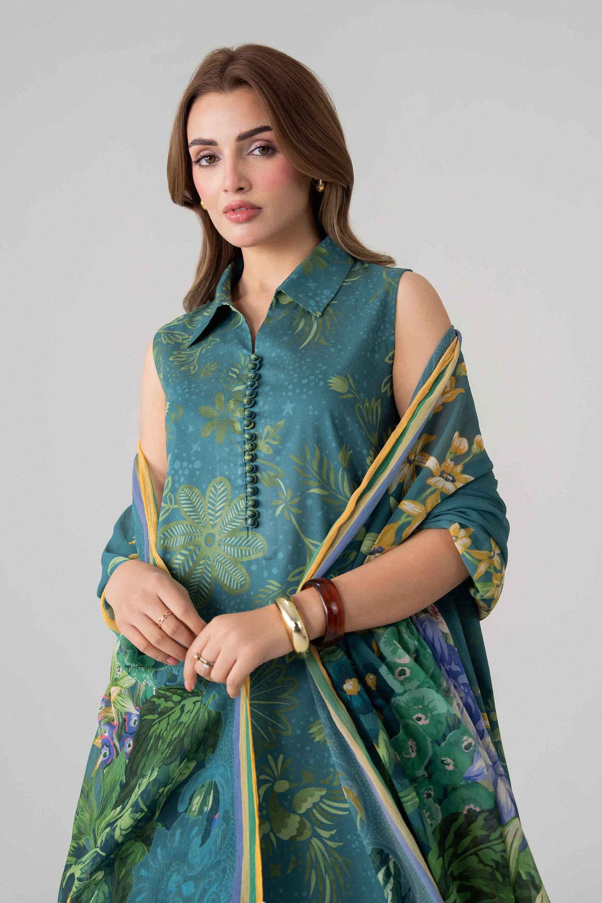 3 Piece - Digital Printed Embroidered Suit - U3PE-NISHA26WV1-67