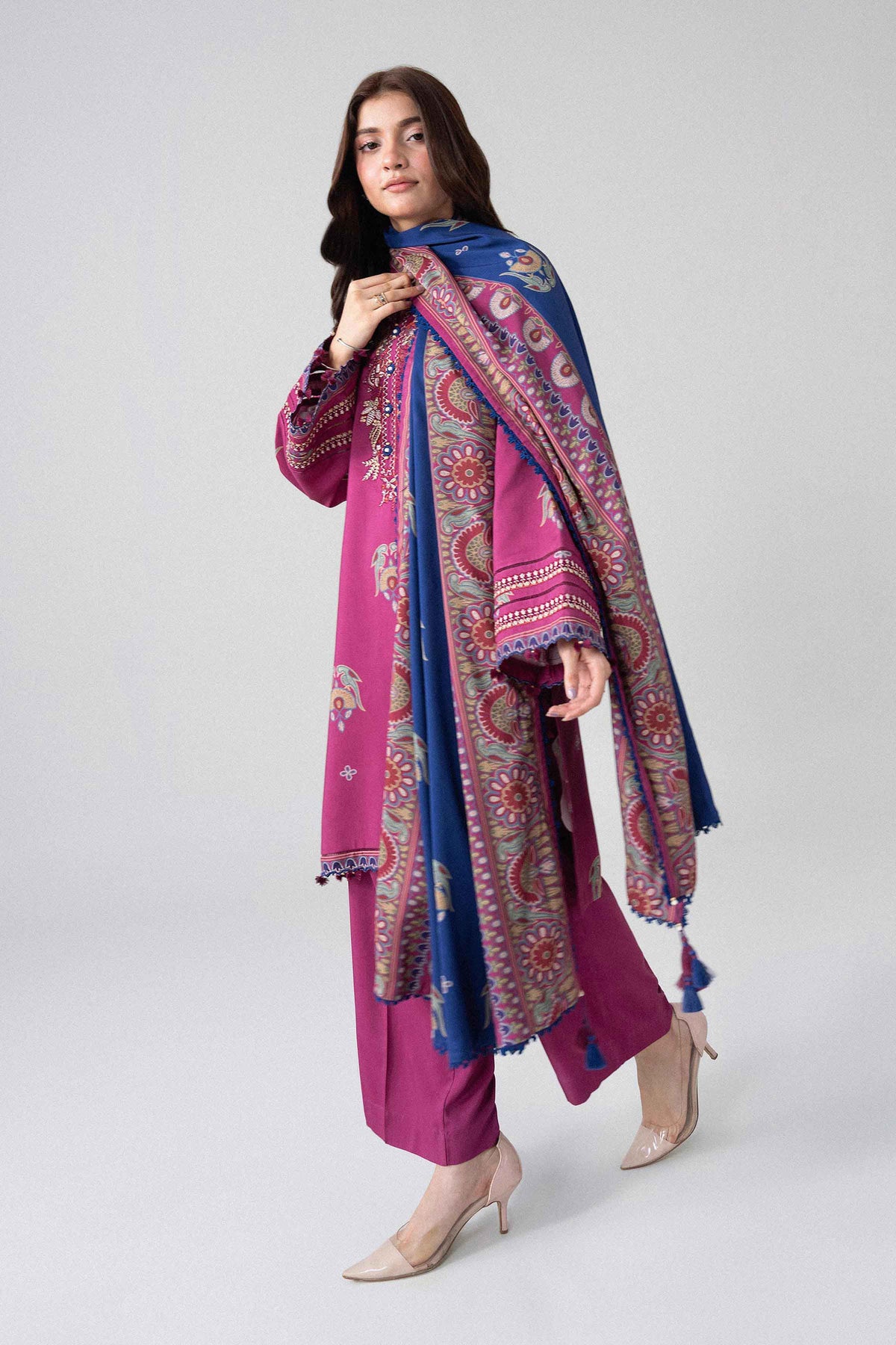 3 Piece - Printed Embroidered Suit - U3PE-NISHA26WV1-7