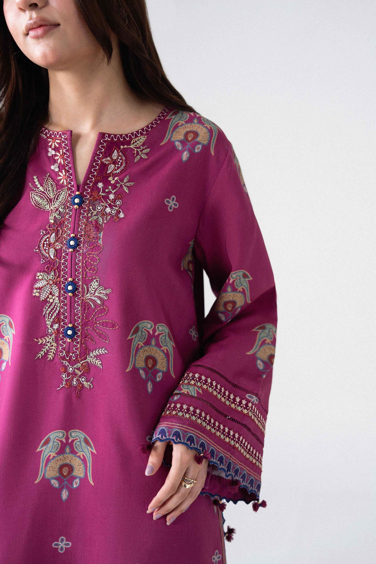 3 Piece - Printed Embroidered Suit - U3PE-NISHA26WV1-7