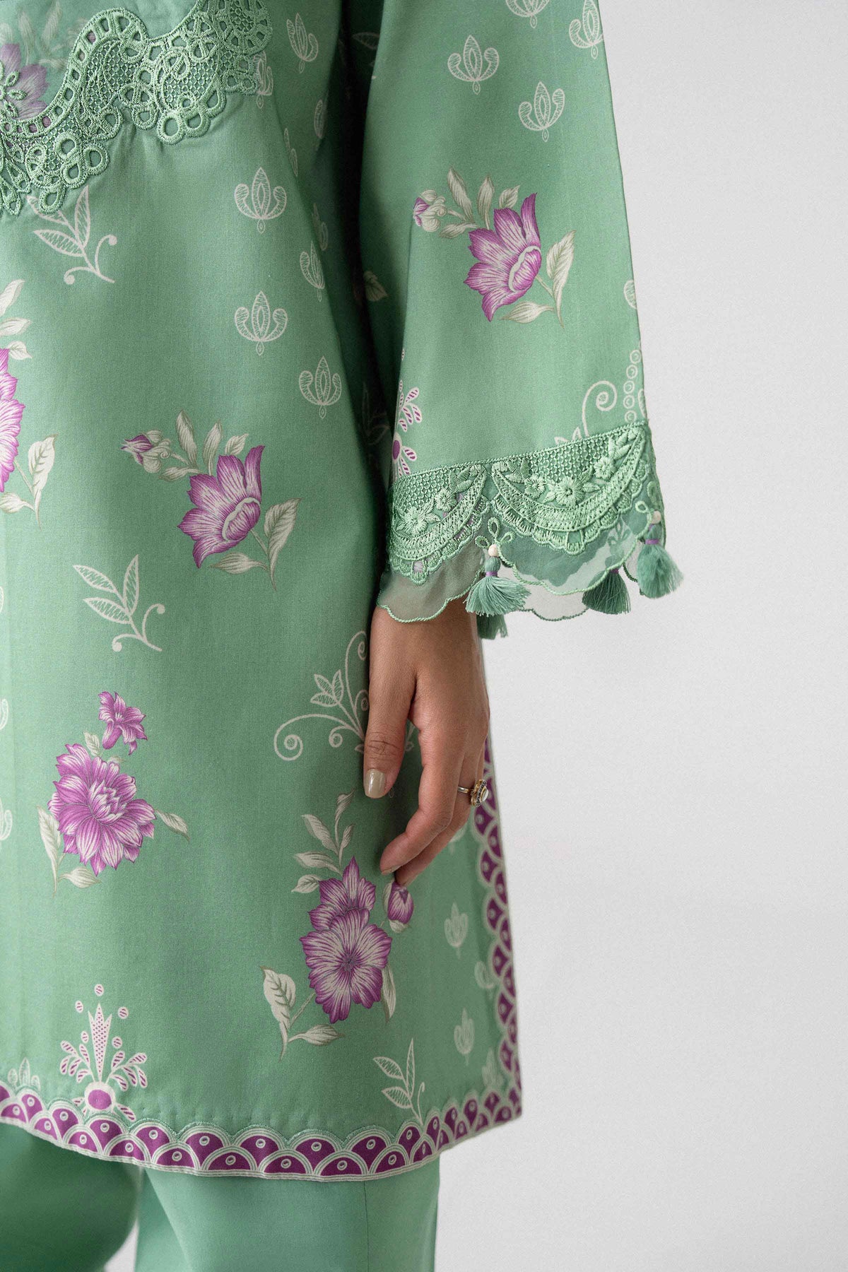 3 Piece - Digital Printed Embroidered Suit - U3PE-NISHA26WV1-71