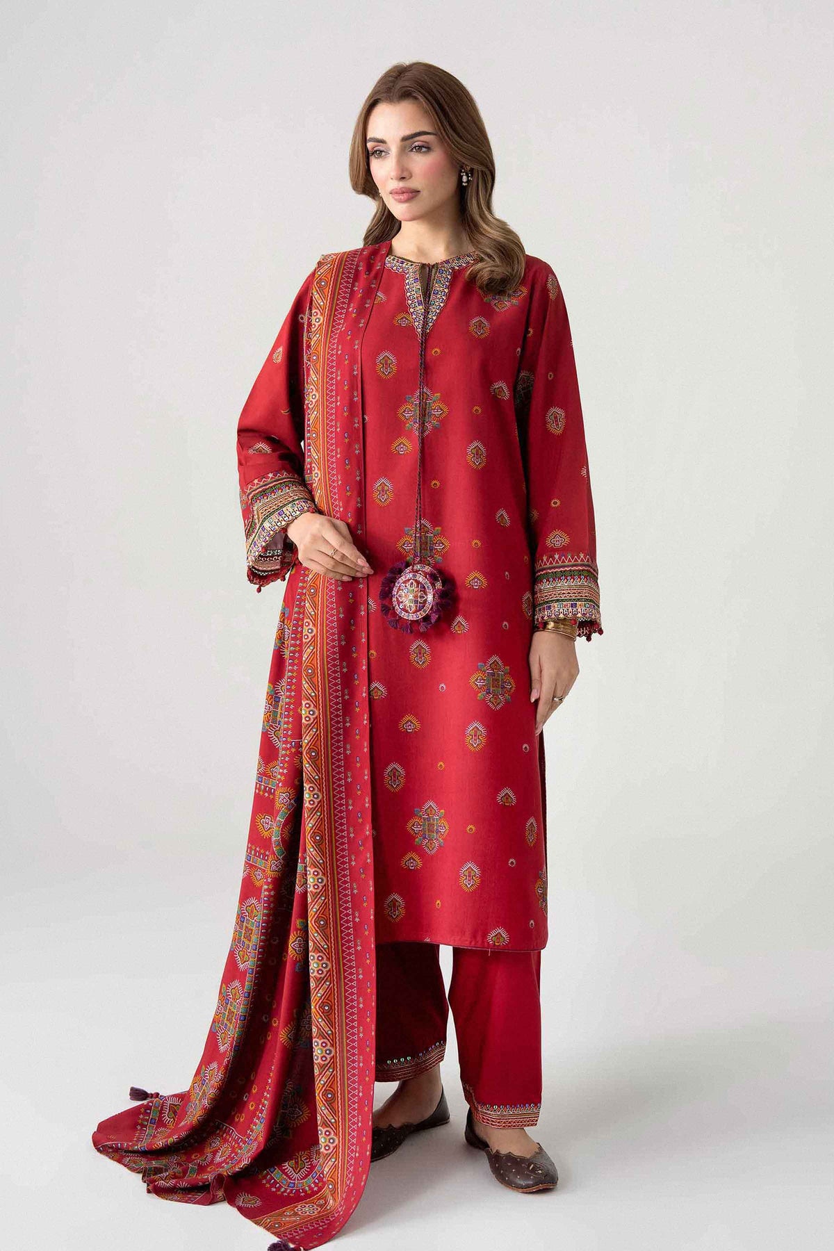 3 Piece - Printed Embroidered Suit - U3PE-NISHA26WV1-8