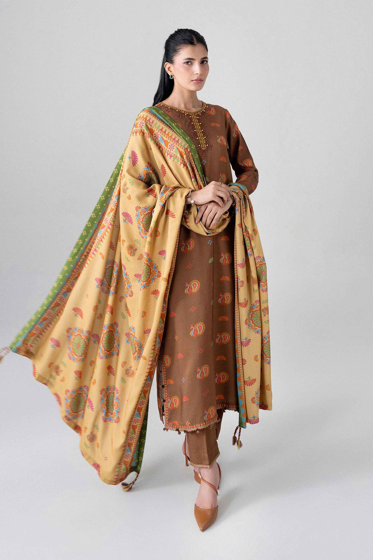 3 Piece - Printed Embroidered Suit - U3PE-NISHA26WV1-9