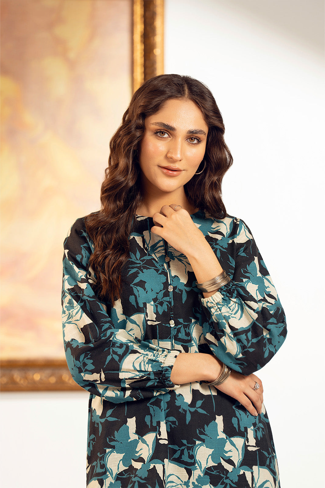 2 Piece Unstitched Printed Cambric Printed Suit (UC0067)