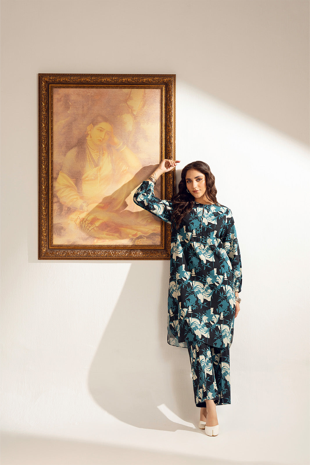 2 Piece Unstitched Printed Cambric Printed Suit (UC0067)
