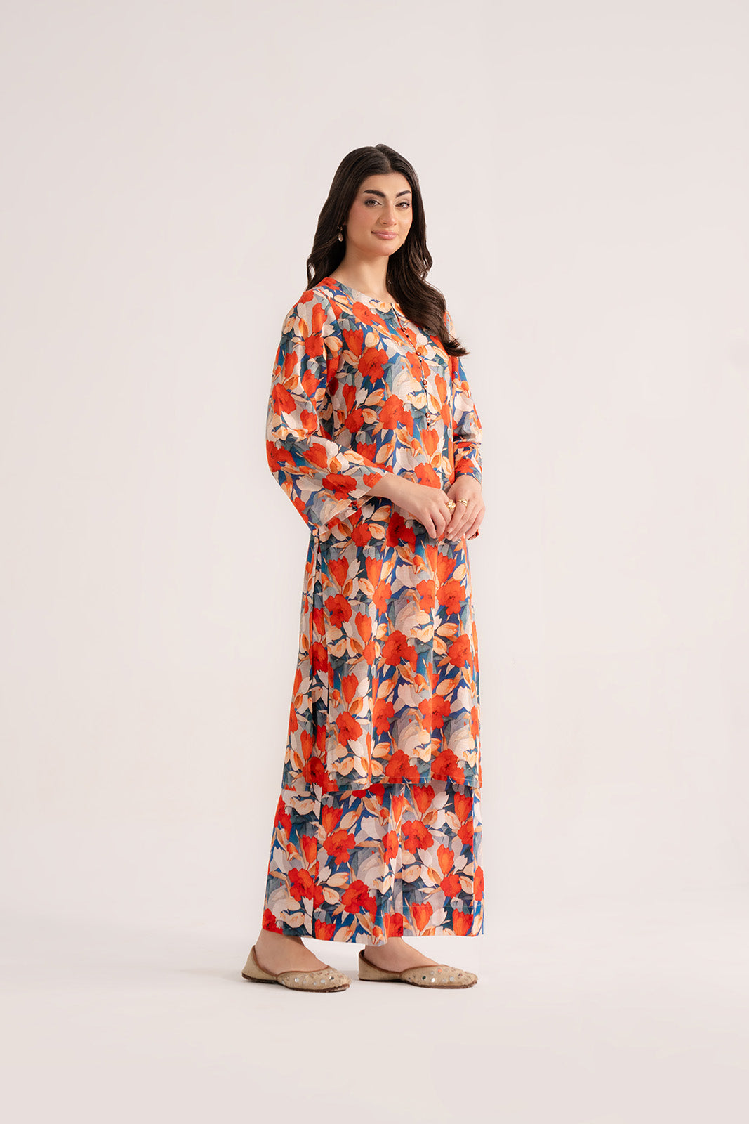 3 Piece Unstitched Slub Khaddar Printed Suit (UC0072)