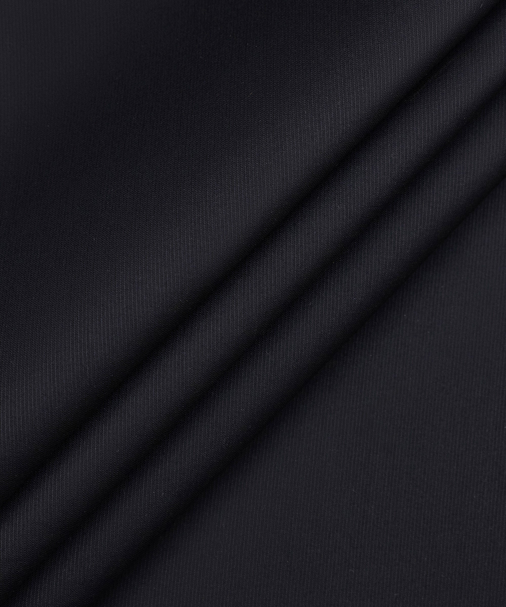 Men's Unstitched Two-Piece Black Premium Cotton Dobby Suit