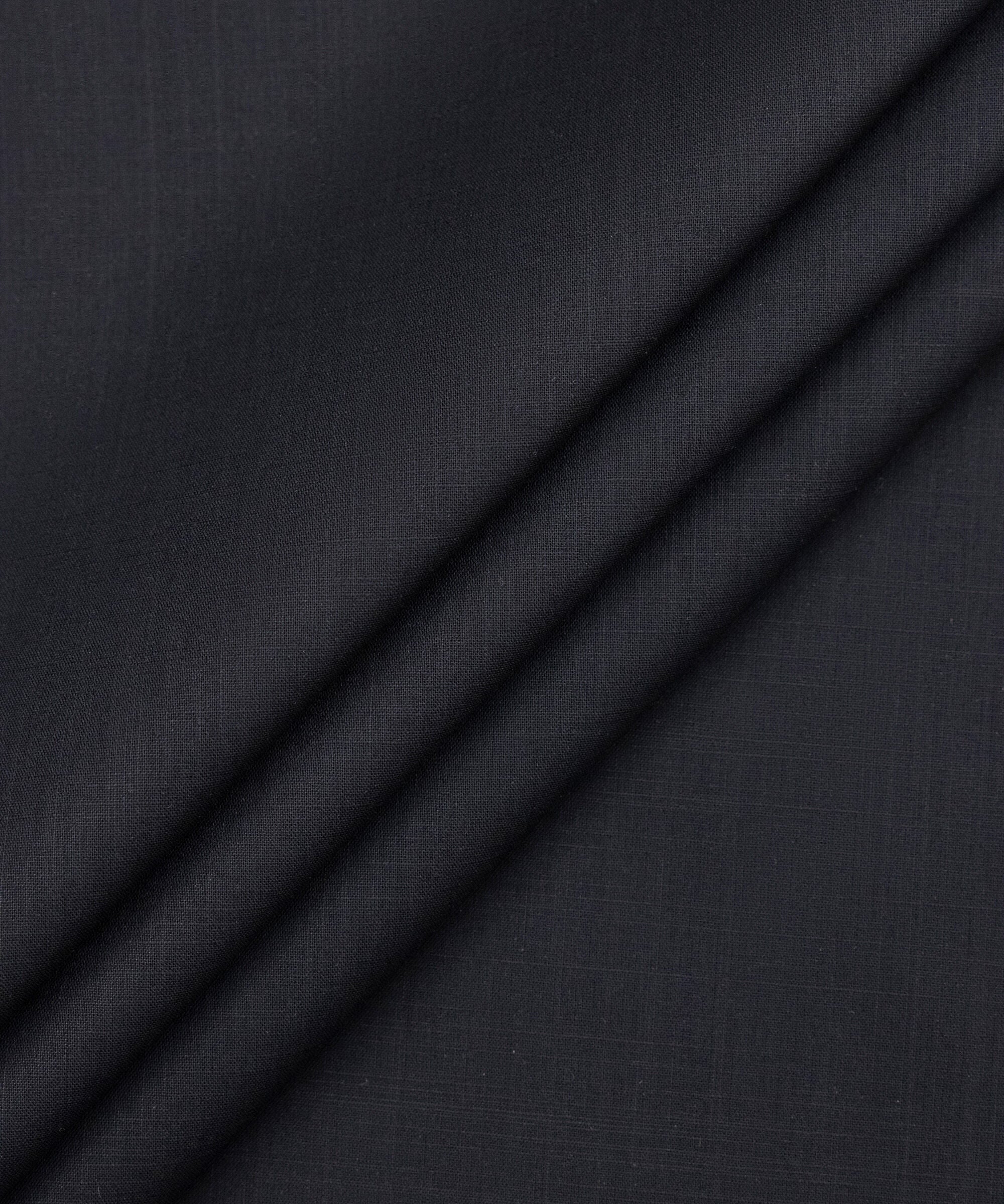 Men's Unstitched Two-Piece Black Premium Slub Cotton Suit