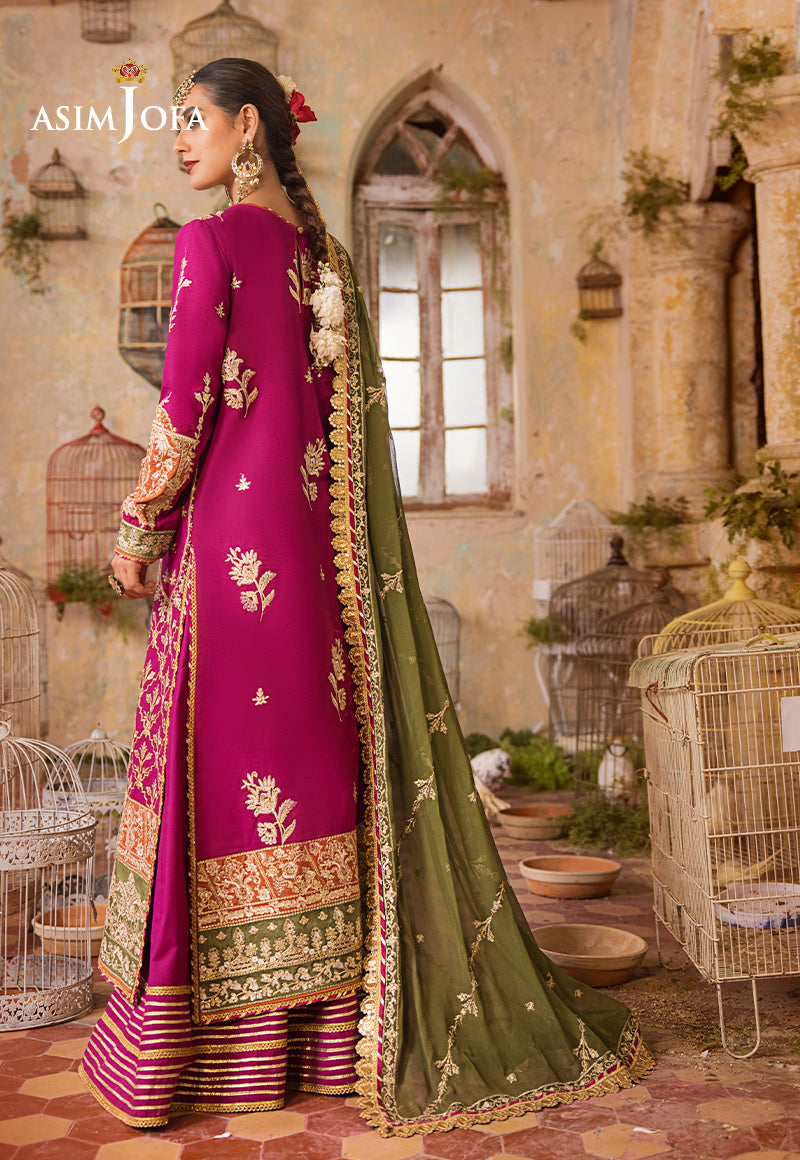 AJLR-02 DESIGNERS STITCHED EMBROIDERED SILK 3 PCS