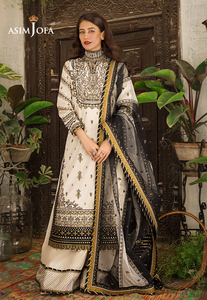 AJLR-18 EMBROIDERED LAWN 3 PCS